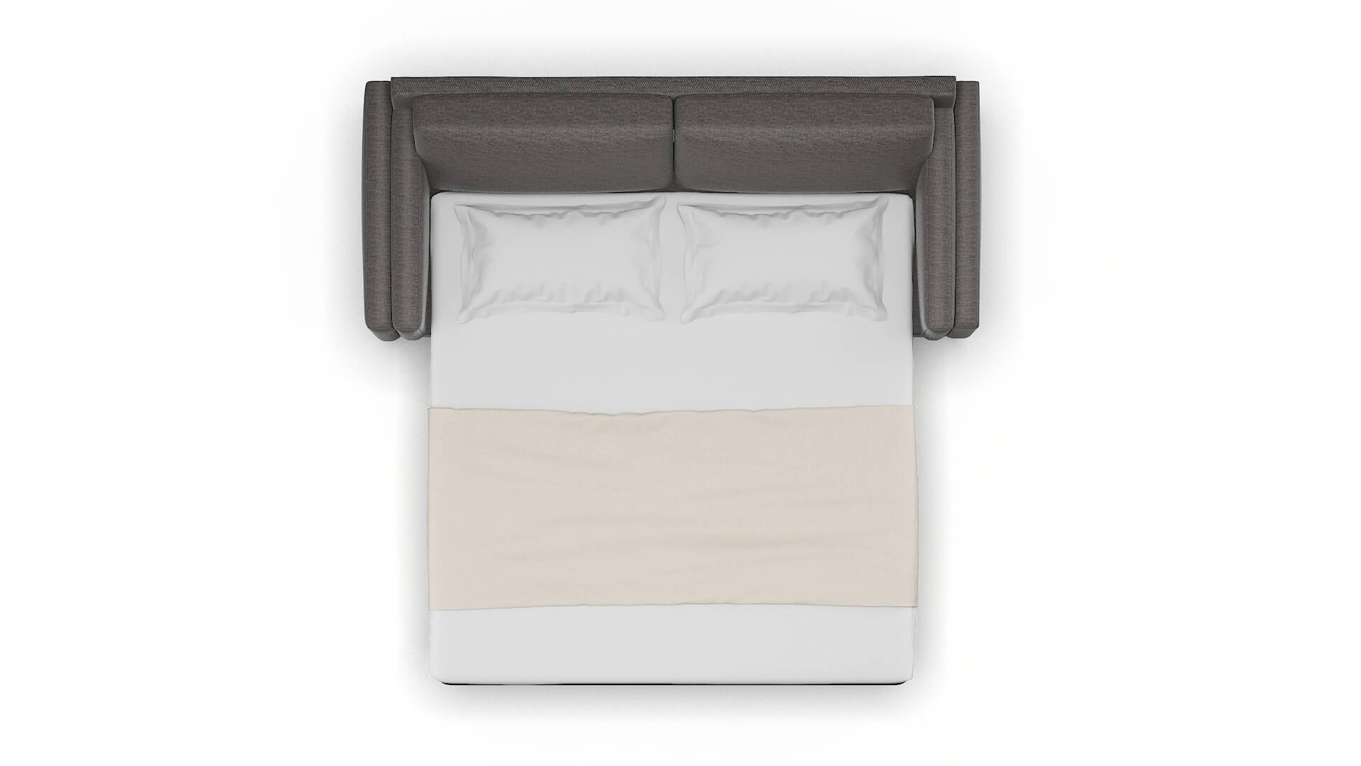 Helsinki Oscar Charcoal Sofa Sleeper Espresso legs 3