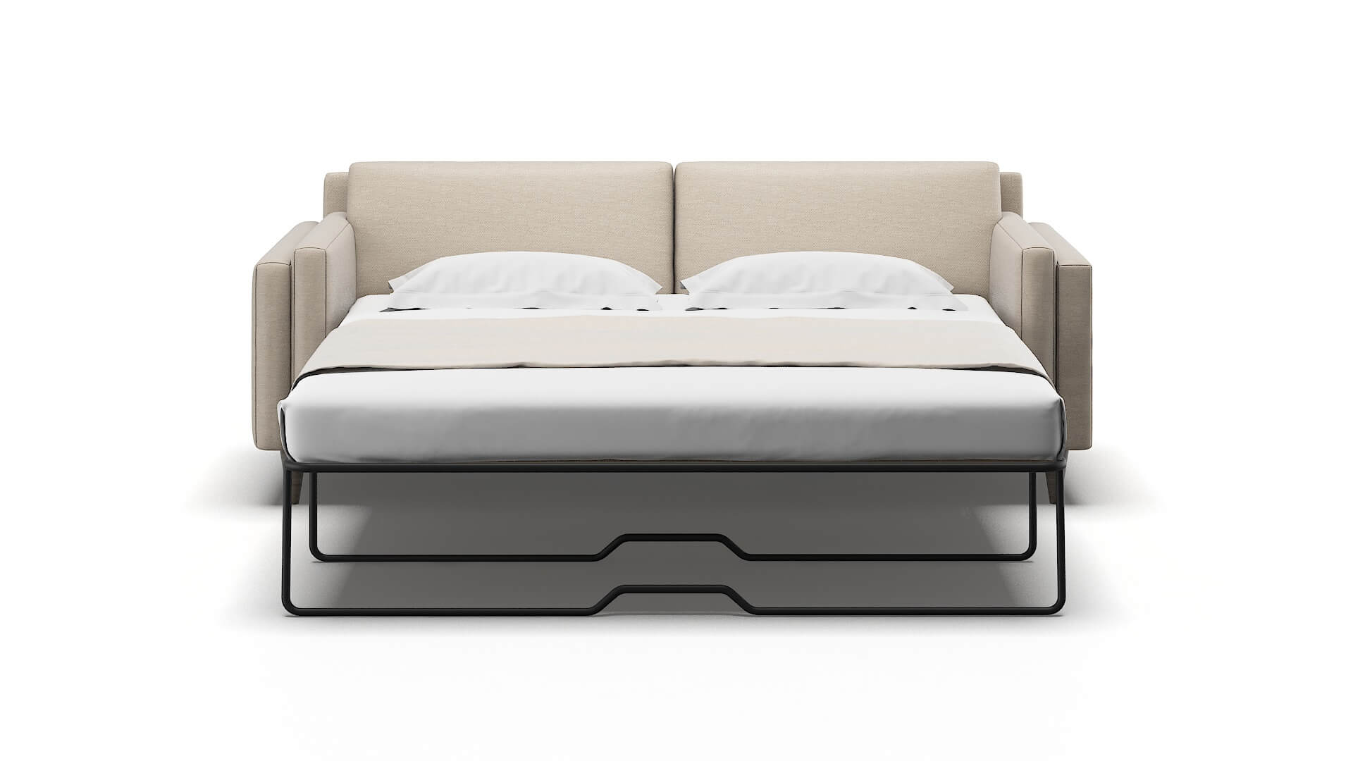 Helsinki Oscar Linen Sofa Sleeper Espresso legs 1