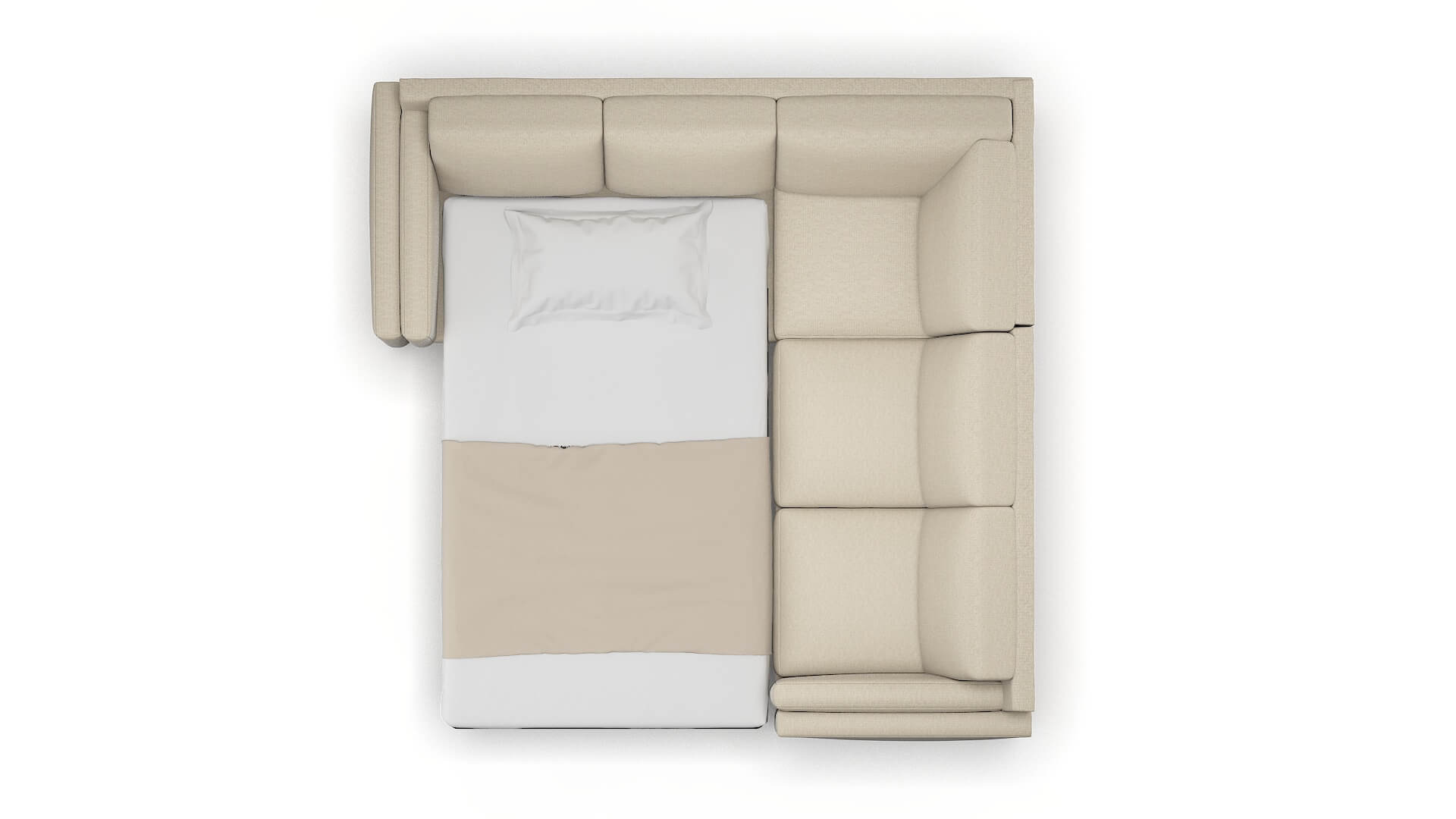 Helsinki Parker Linen Sectional Sleeper Espresso legs 3