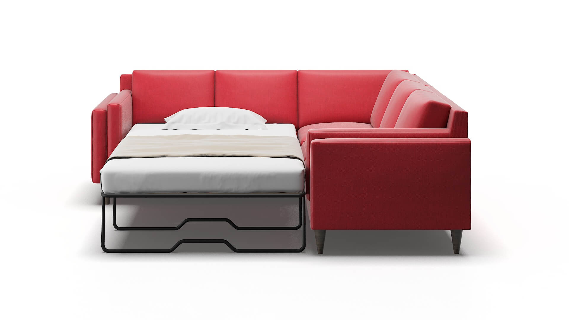 Helsinki Pauline Ruby Sectional Sleeper Espresso legs 1