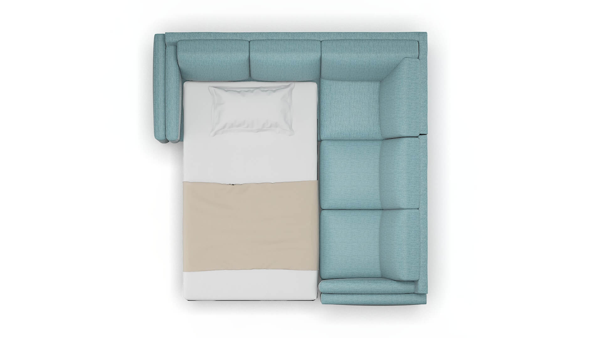 Helsinki Prisma Rainfall Sectional Sleeper Espresso legs 3