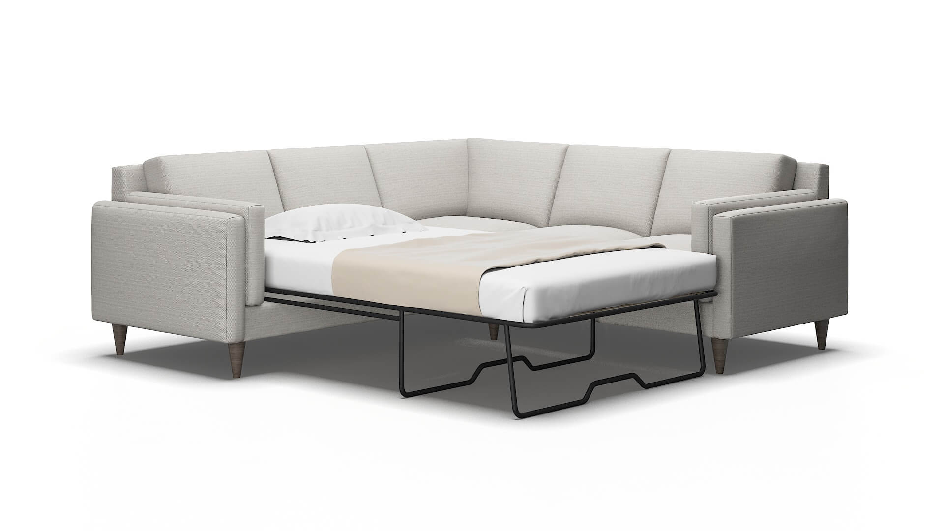Helsinki Redondo stone Sectional sleeper Espresso Legs  2