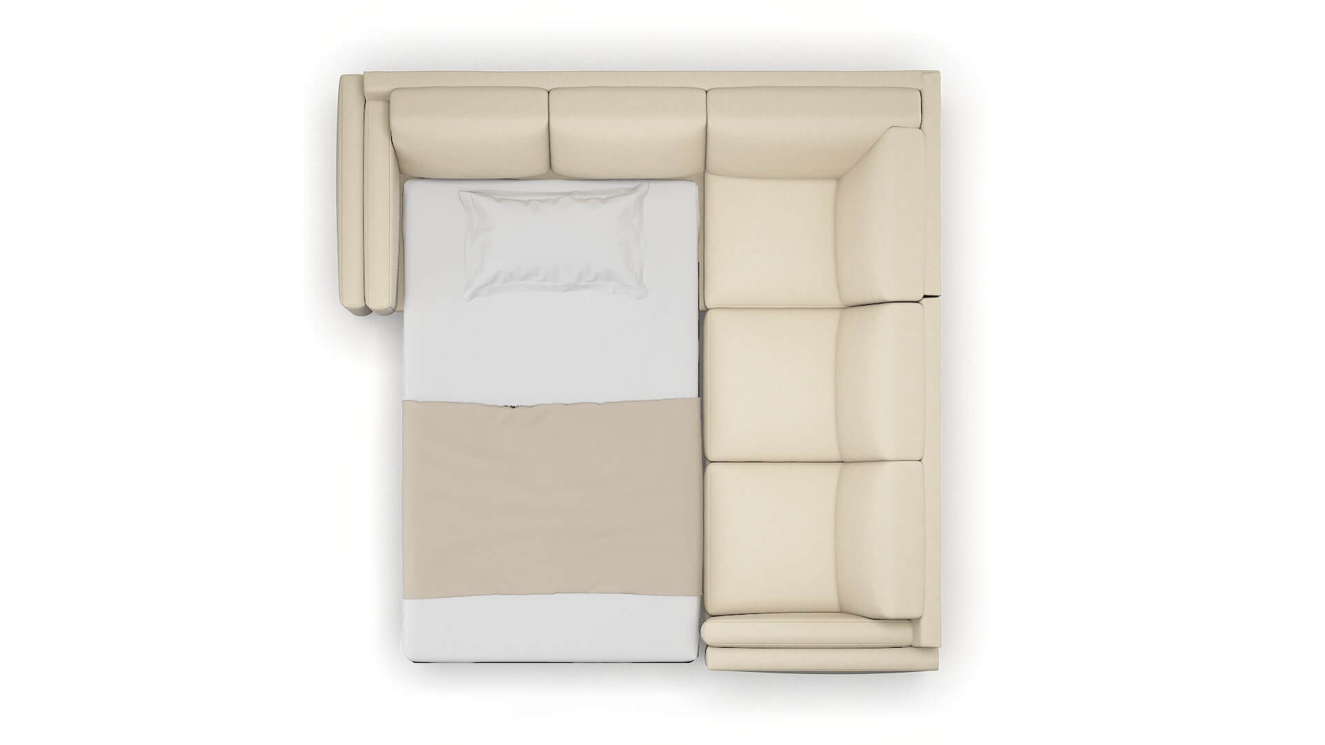 Helsinki Rocket Sand Sectional Sleeper Espresso legs 3