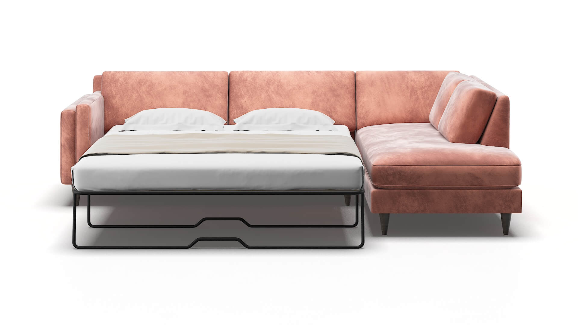 Helsinki Royale Blush Panel Sleeper Espresso legs 1