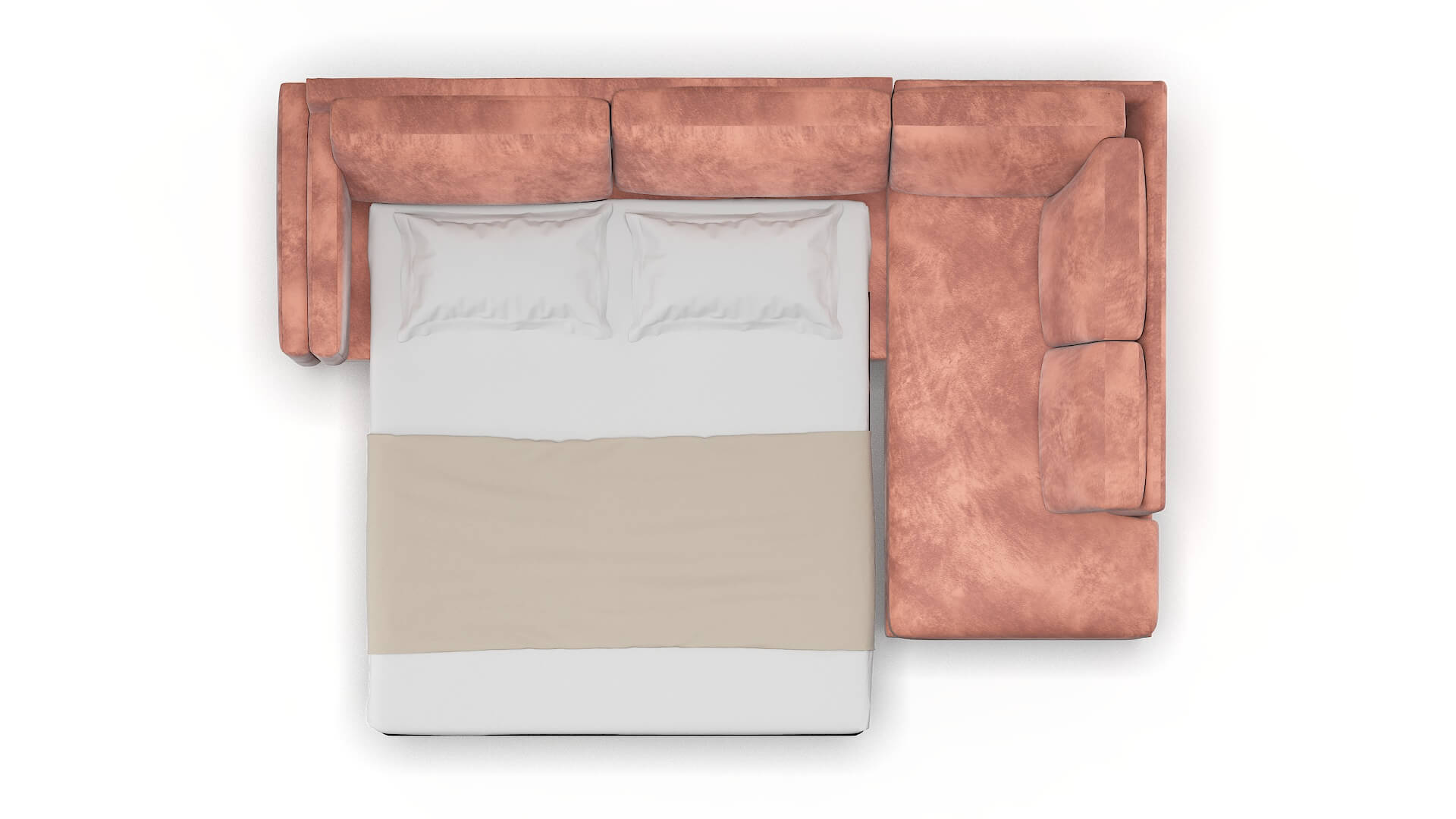 Helsinki Royale Blush Panel Sleeper Espresso legs 3