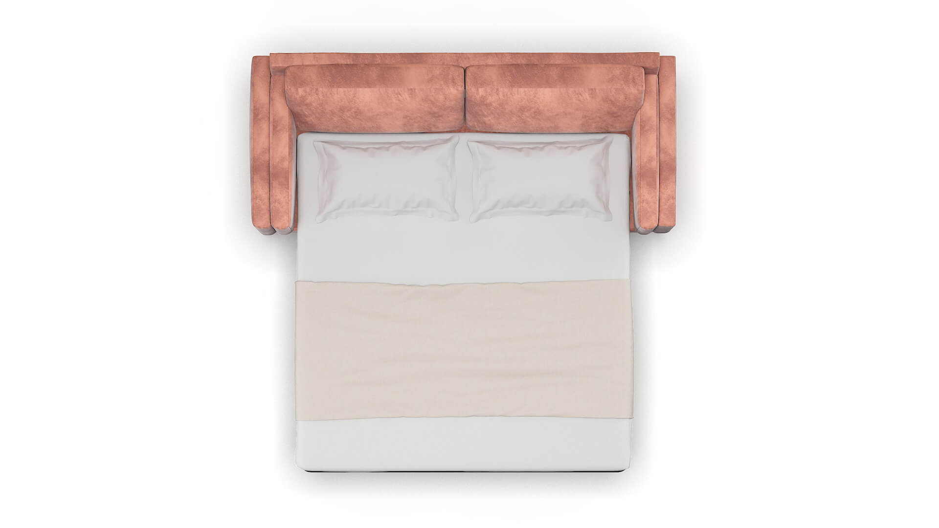 Helsinki Royale Blush Sofa Sleeper Espresso legs 3