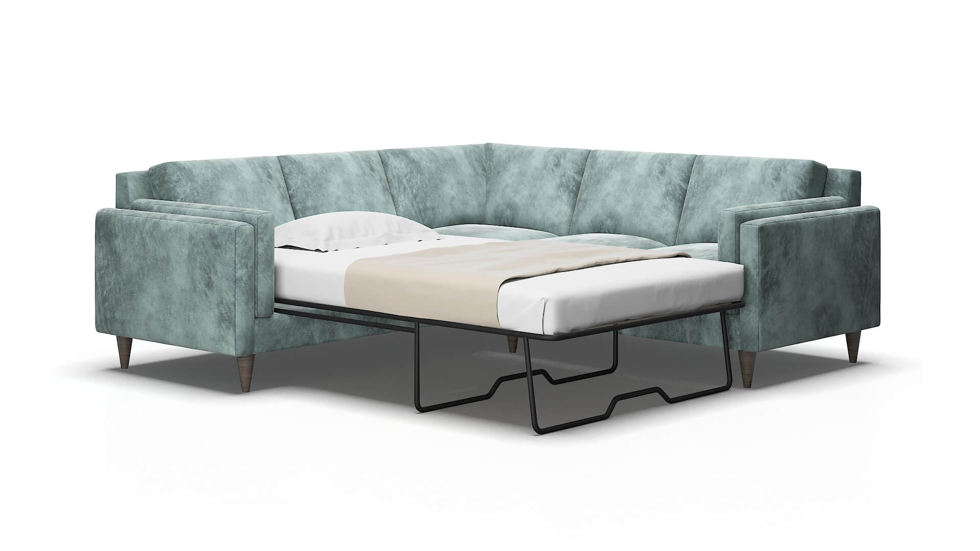 Helsinki Royale cloud Sectional sleeper Espresso Legs  2