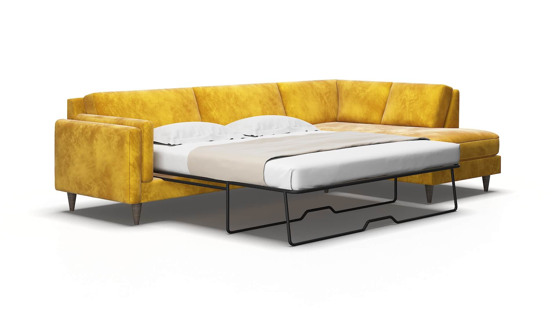 Helsinki Royale marigold Panel sleeper Espresso Legs  2