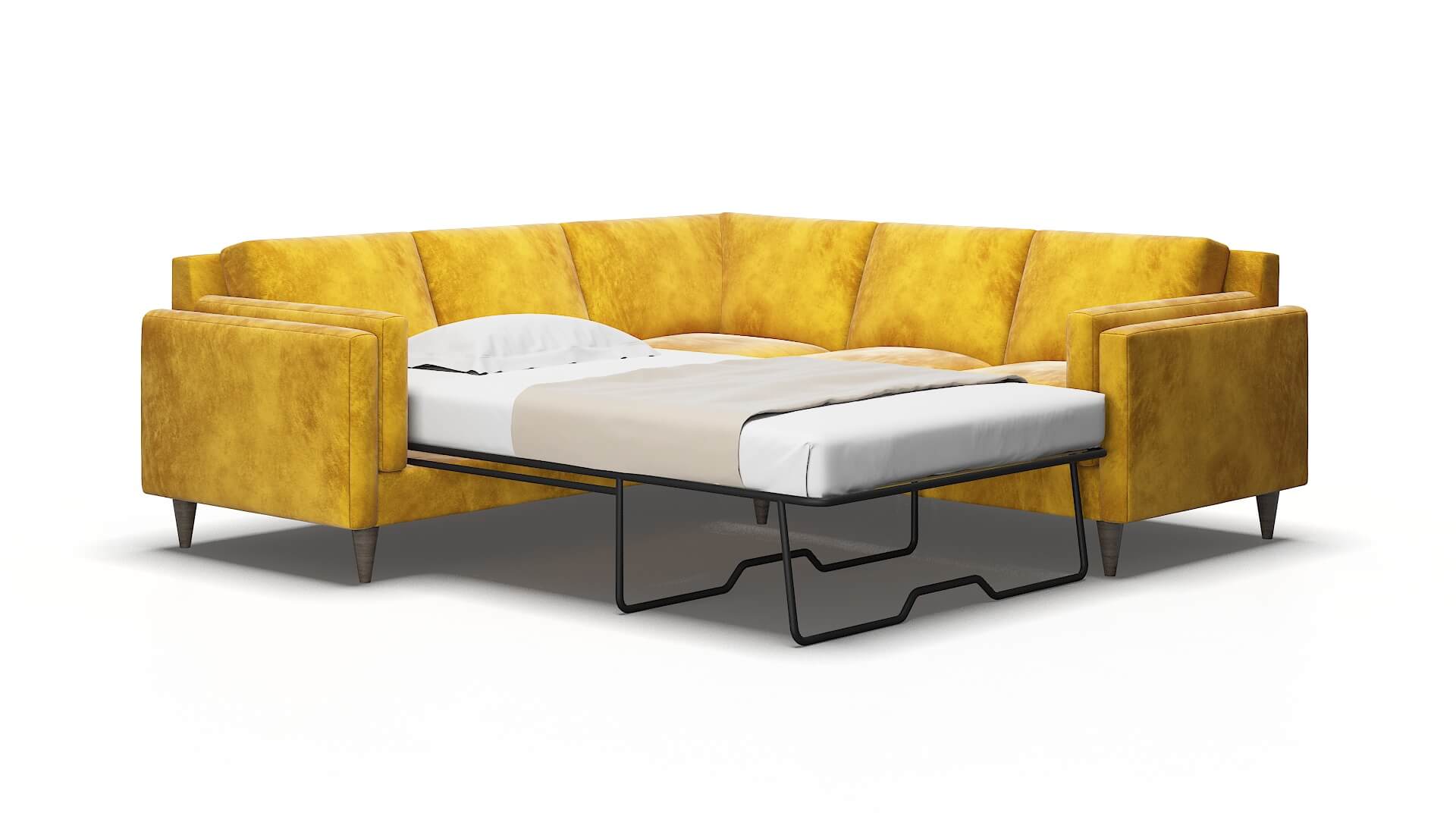 Helsinki Royale marigold Sectional sleeper Espresso Legs  2