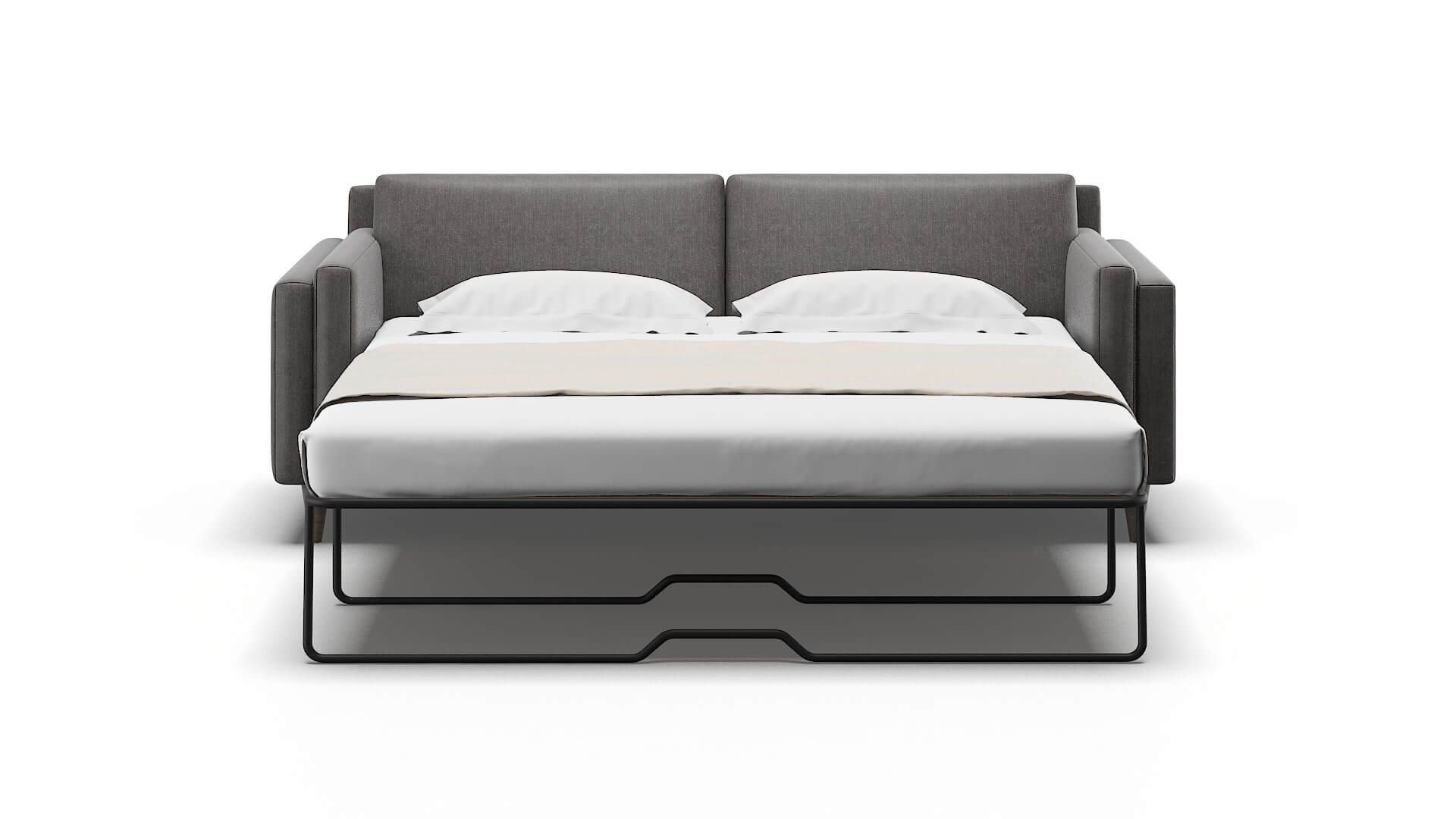 Helsinki Sasha Grey Sofa Sleeper Espresso legs 1