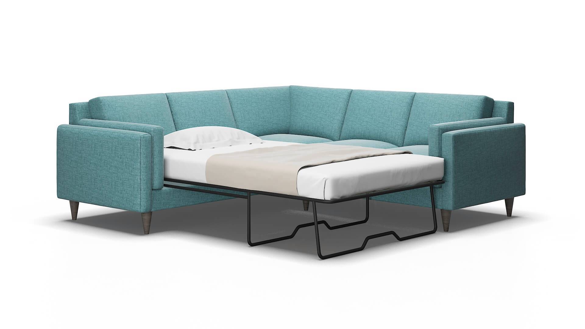 Helsinki Simplex Blue_moon Sectional Sleeper Espresso legs 2