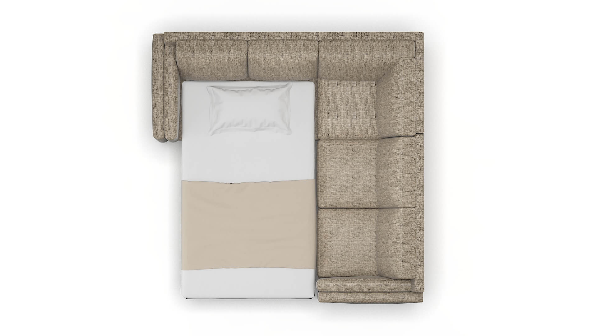 Helsinki Solifestyle 51 Sectional Sleeper Espresso legs 3