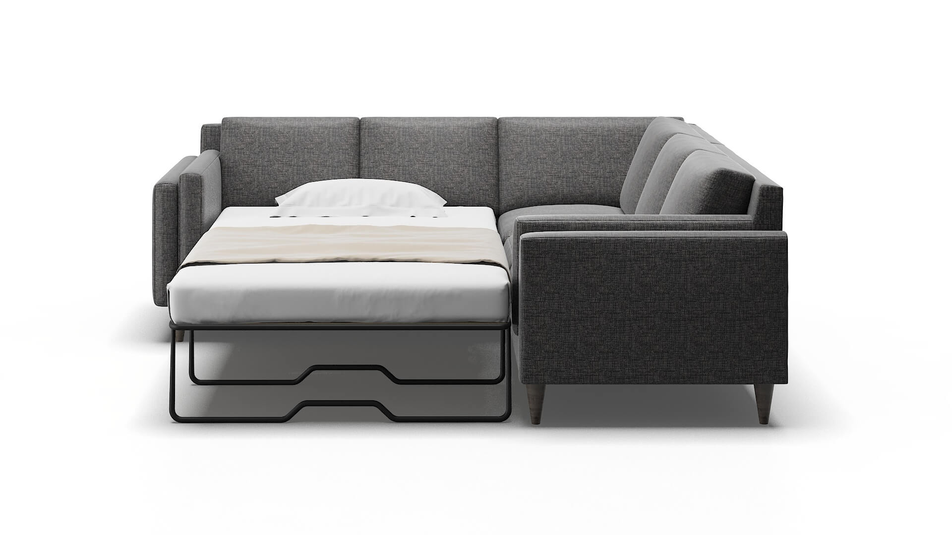 Helsinki Sosoftness 51 Sectional Sleeper Espresso legs 1