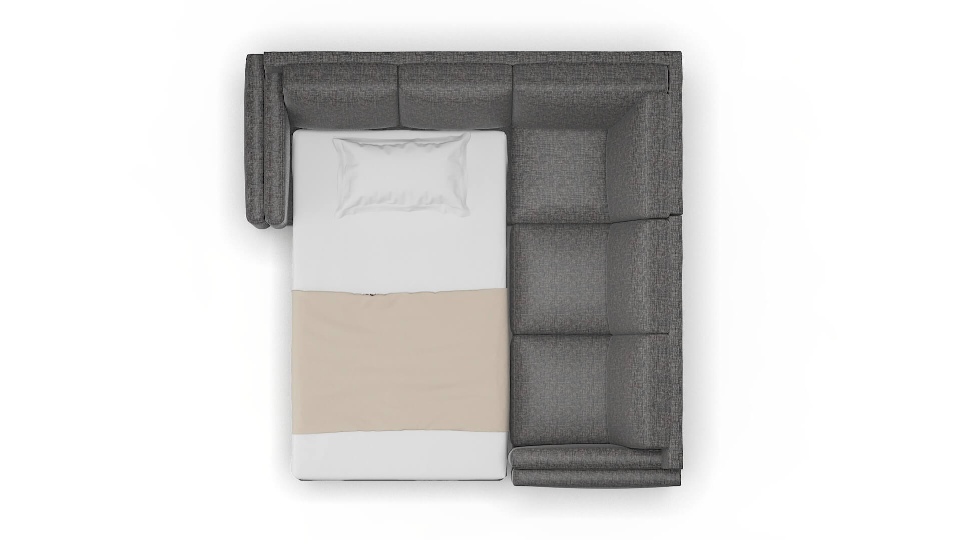 Helsinki Sosoftness 51 Sectional Sleeper Espresso legs 3