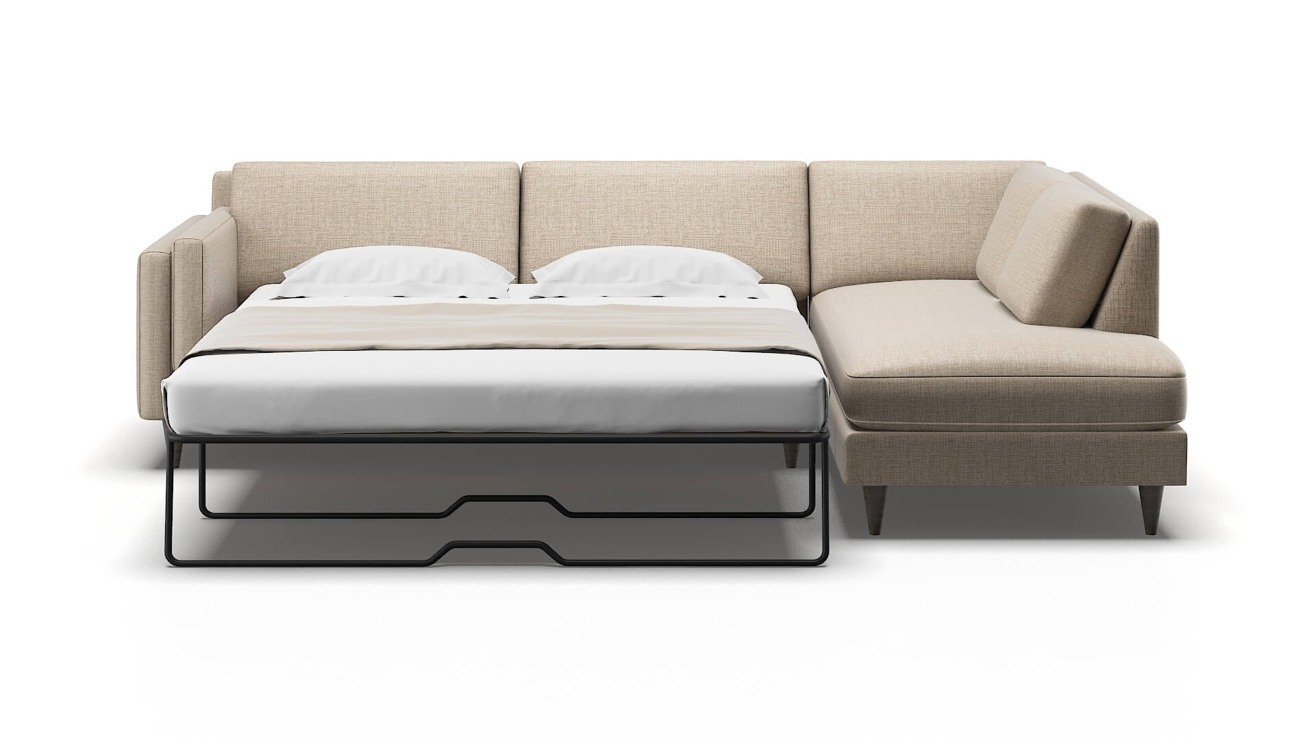 Helsinki Sosoftness 74 Panel Sleeper Espresso legs 1