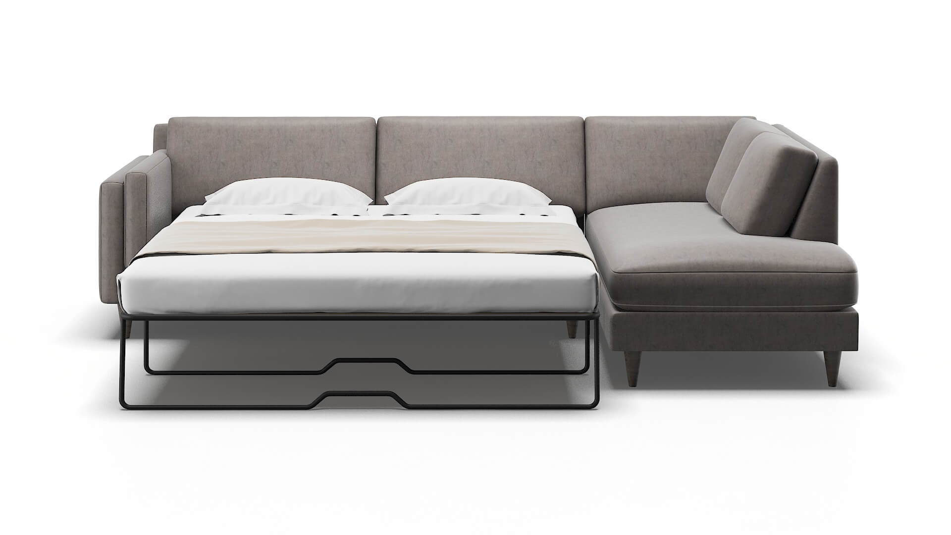 Helsinki Suave Slate Panel Sleeper Espresso legs 1