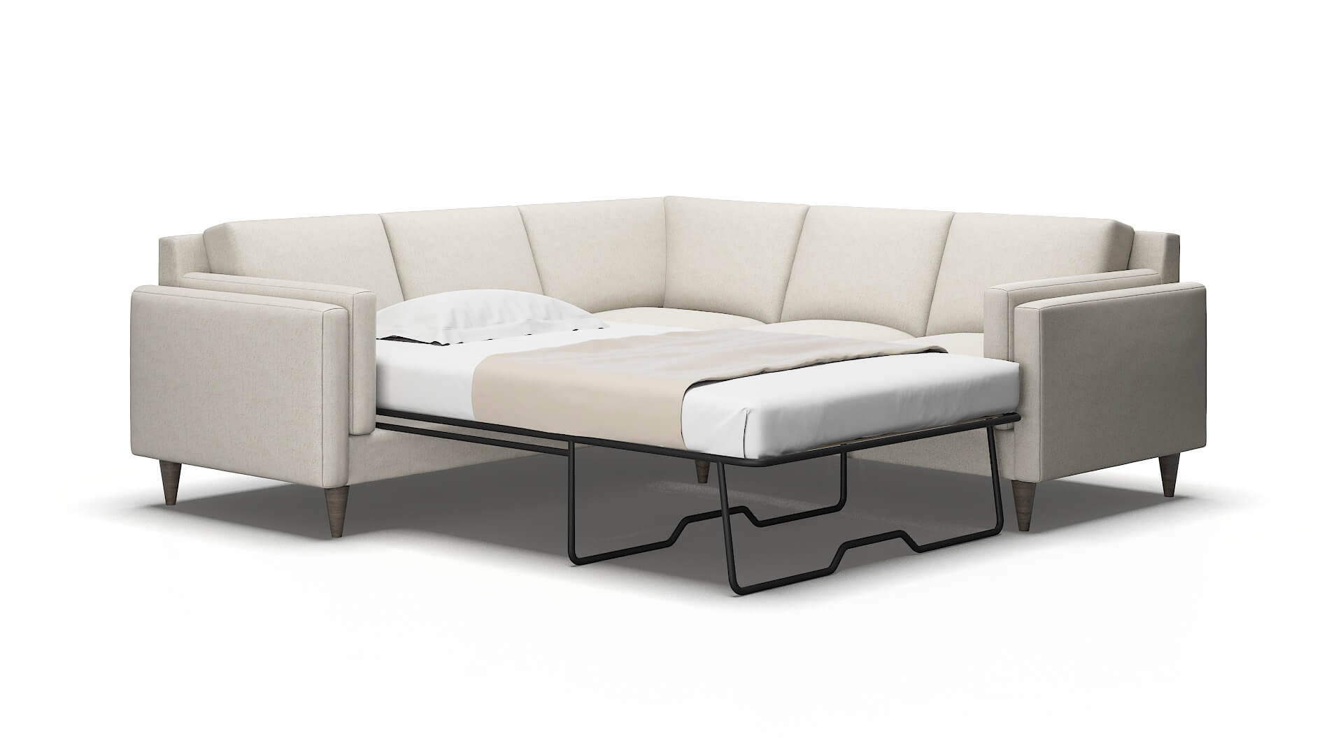 Helsinki Terrain natural Sectional sleeper Espresso Legs  2