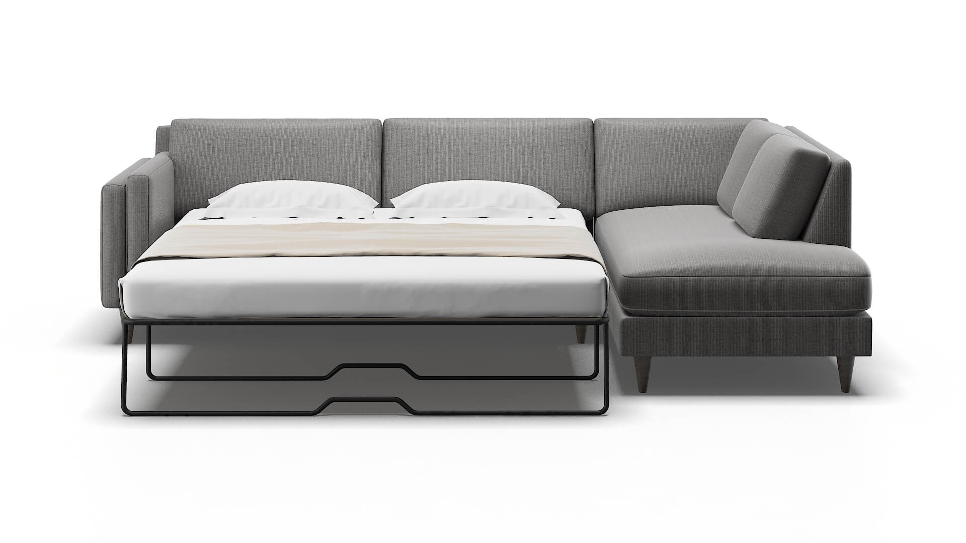 Helsinki Terrain Oatmeal Panel Sleeper Espresso legs 1