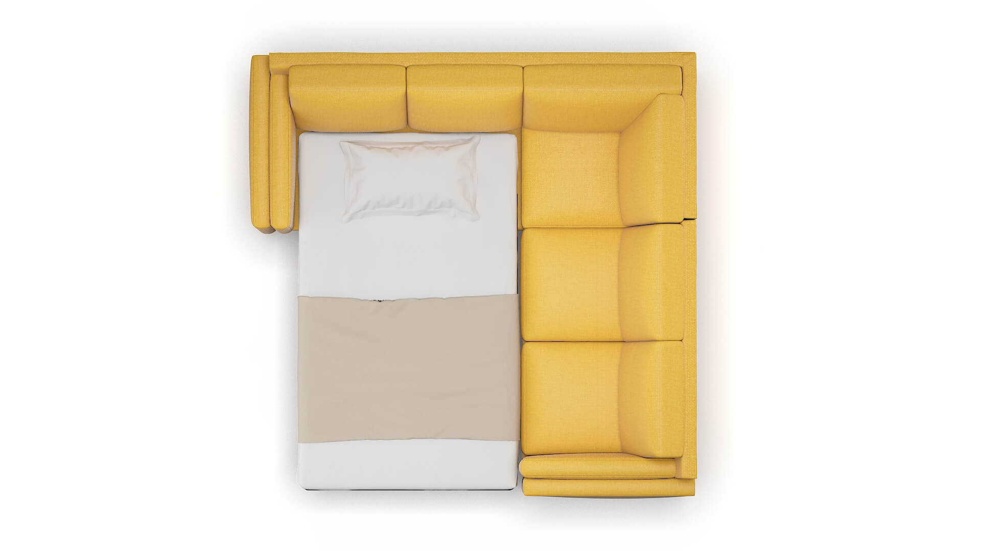 Helsinki Tess Turmeric Sectional Sleeper Espresso legs 3