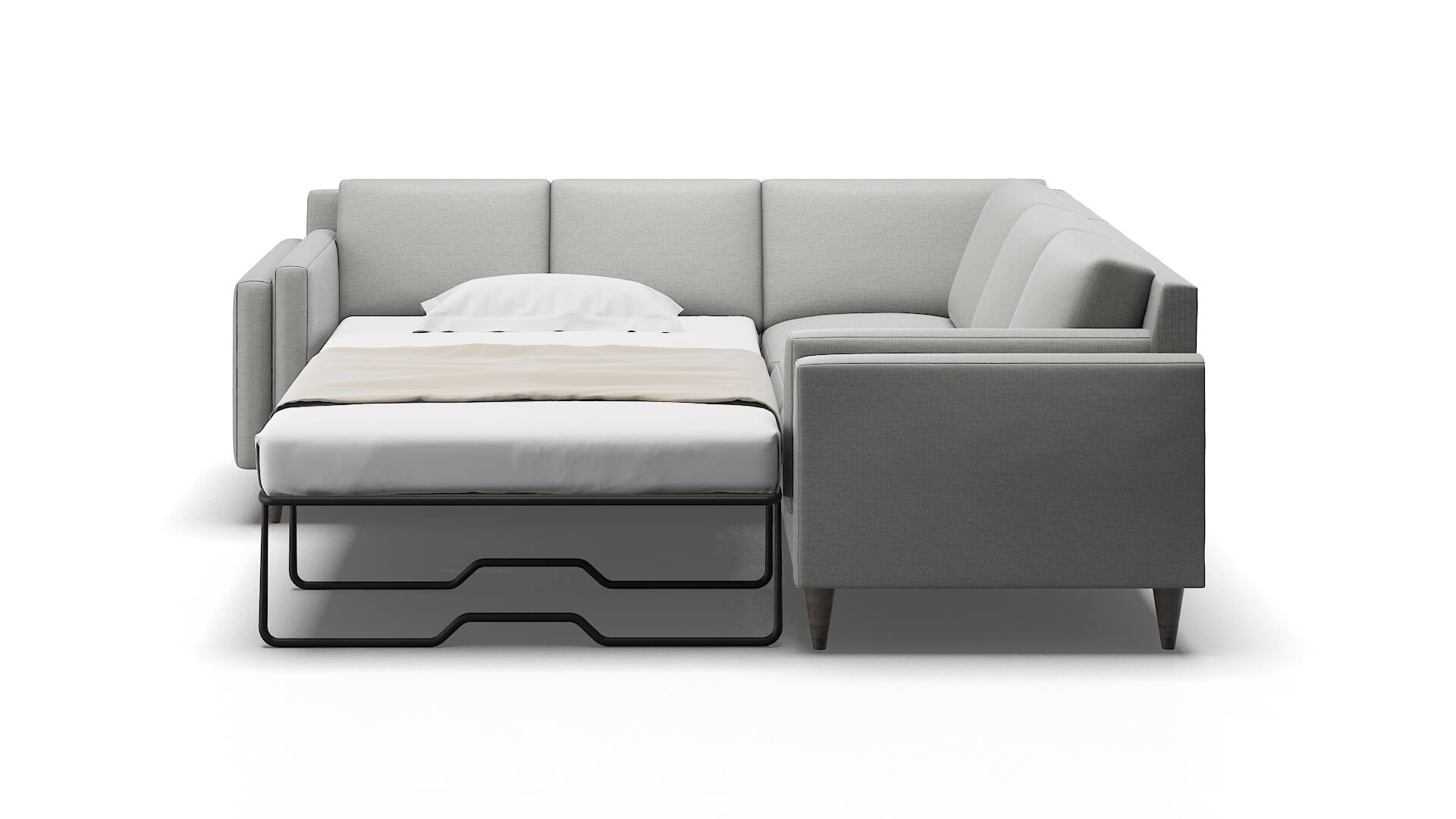 Helsinki Urban_d Pepper Sectional Sleeper Espresso legs 1