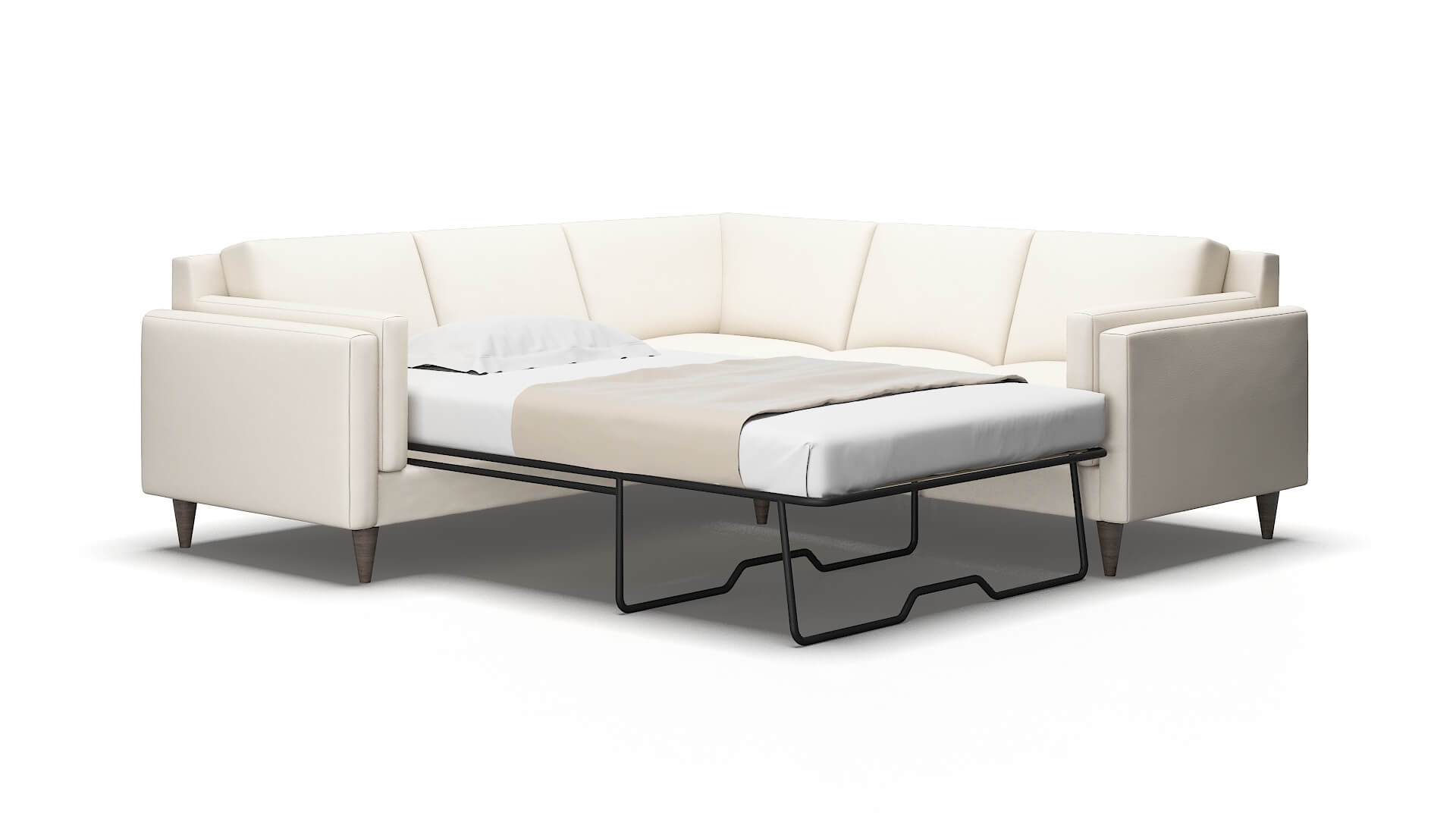 Helsinki Urban_d Snow Sectional Sleeper Espresso legs 2
