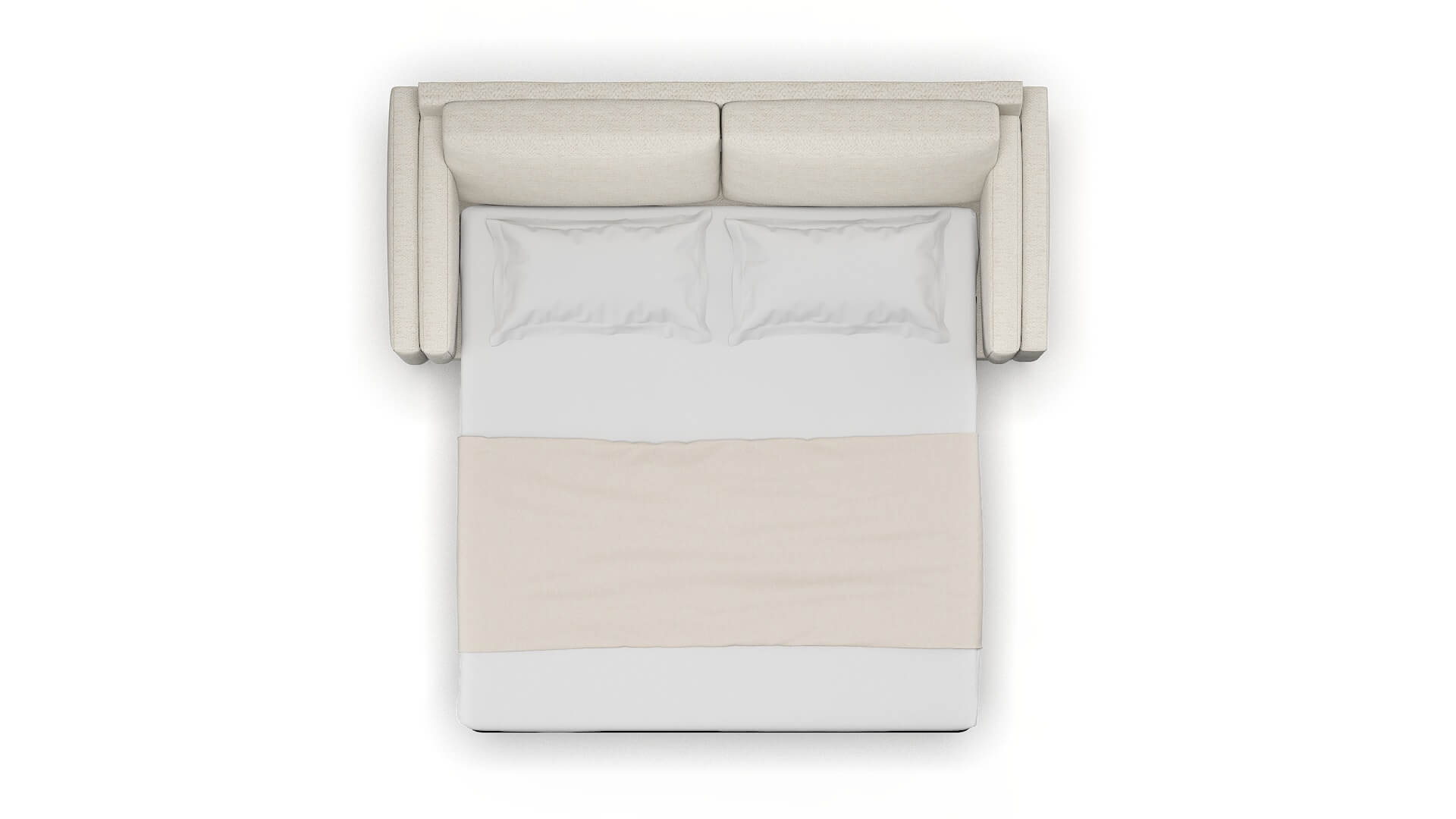 Helsinki Venus Cream Sofa Sleeper Espresso legs 3