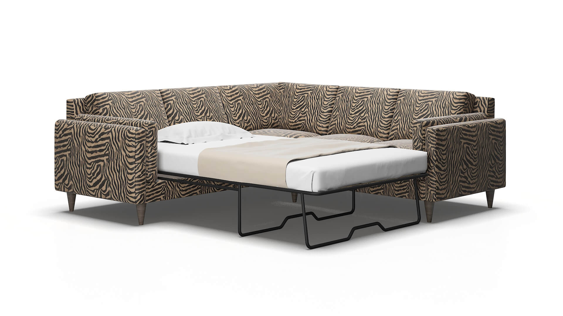 Helsinki Zambia coffee Sectional sleeper Espresso Legs  2