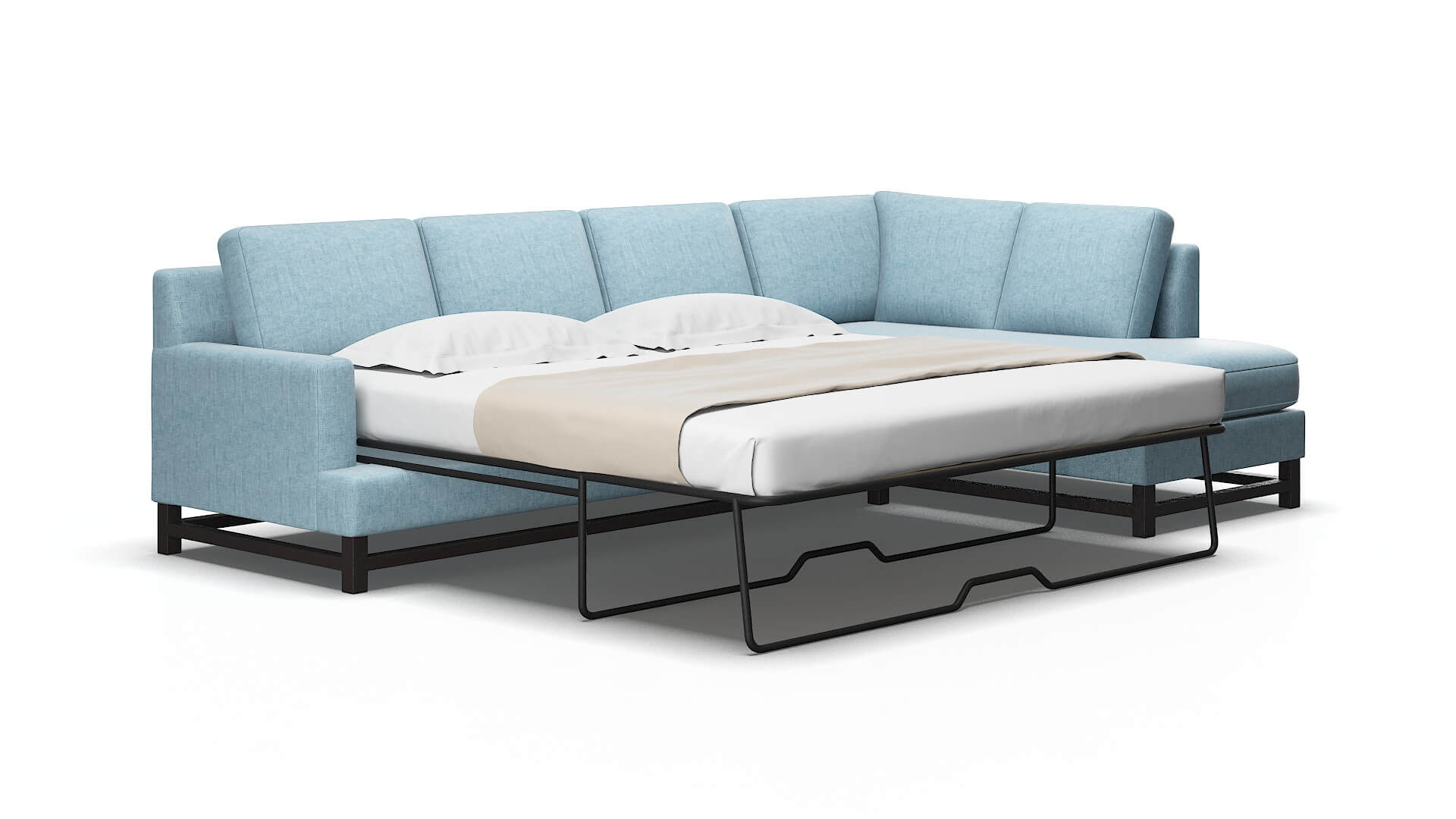 Houston Atlas turquoise Panel sleeper Espresso Legs  2