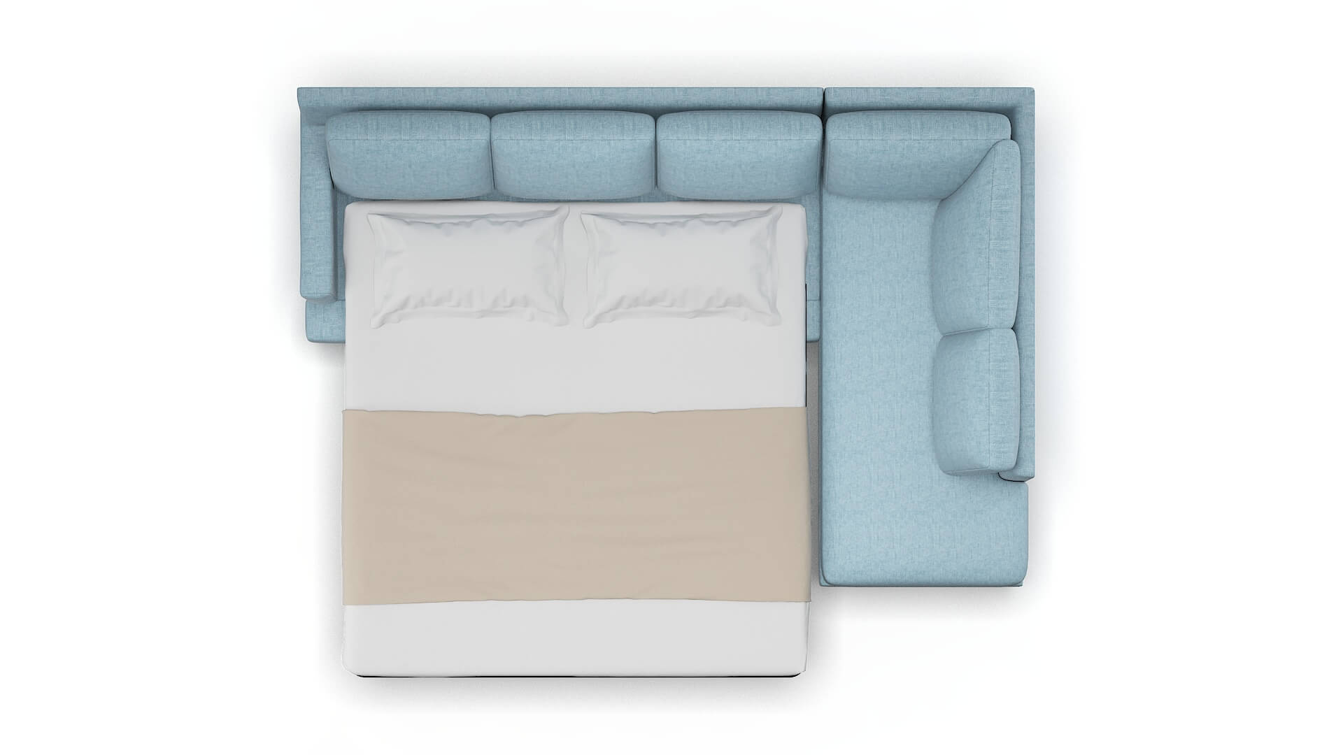 Houston Atlas Turquoise Panel Sleeper Espresso legs 3