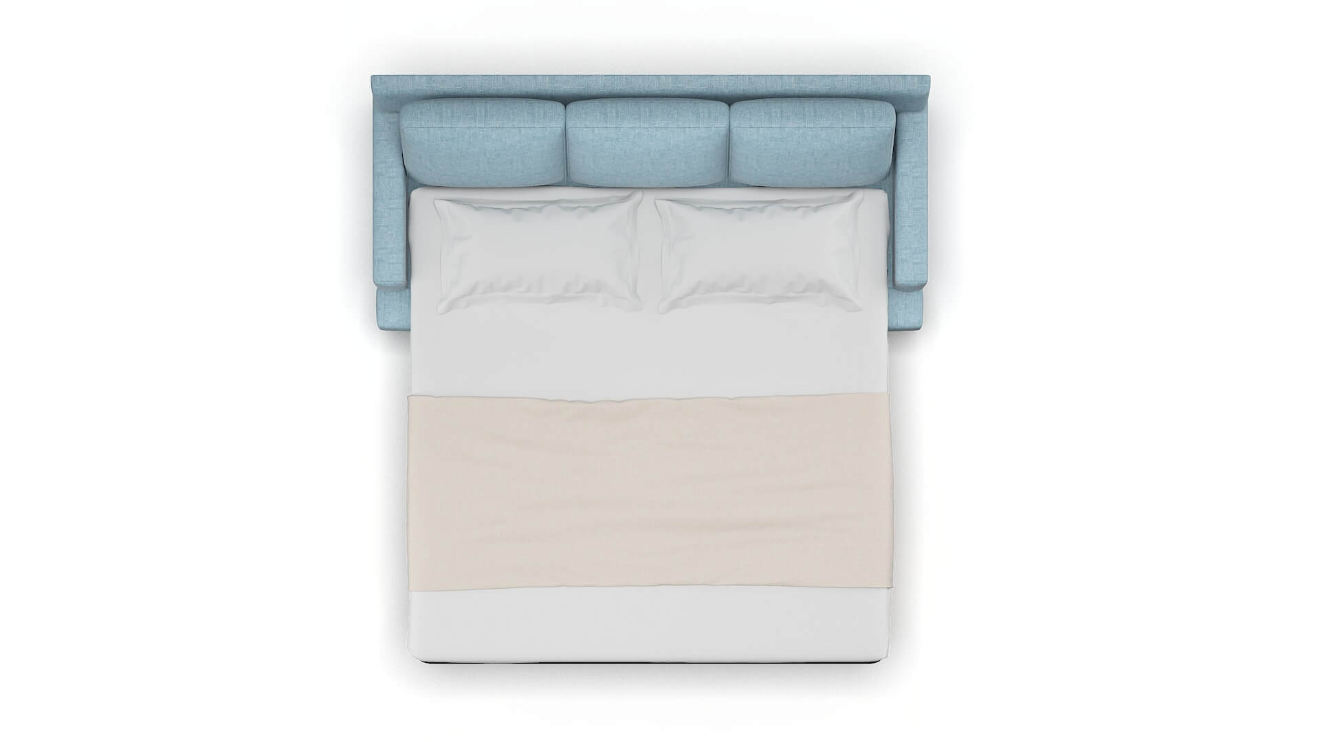 Houston Atlas Turquoise Sofa Sleeper Espresso legs 3