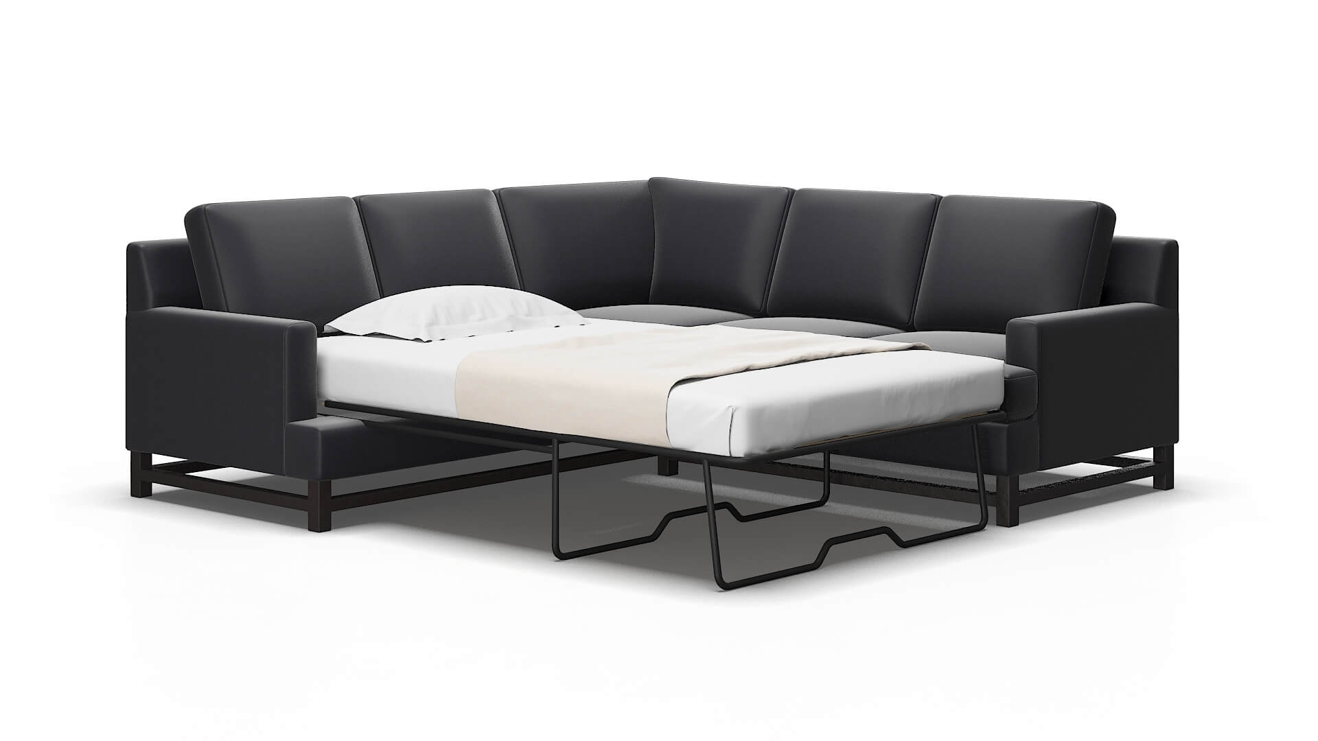 Houston Atlas_plz navy Sectional sleeper Espresso Legs  2