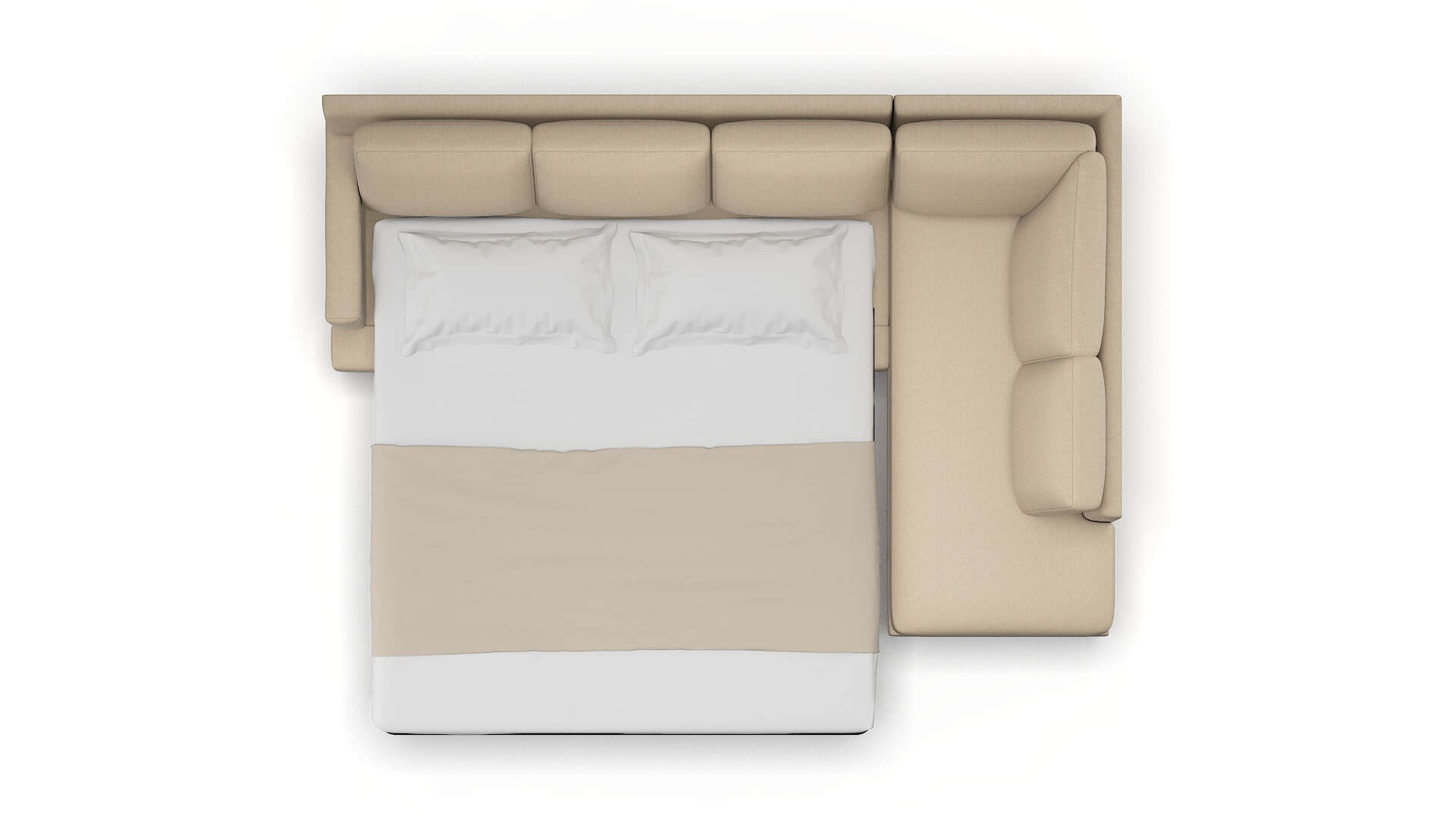 Houston Avenger Burlap Panel Sleeper Espresso legs 3