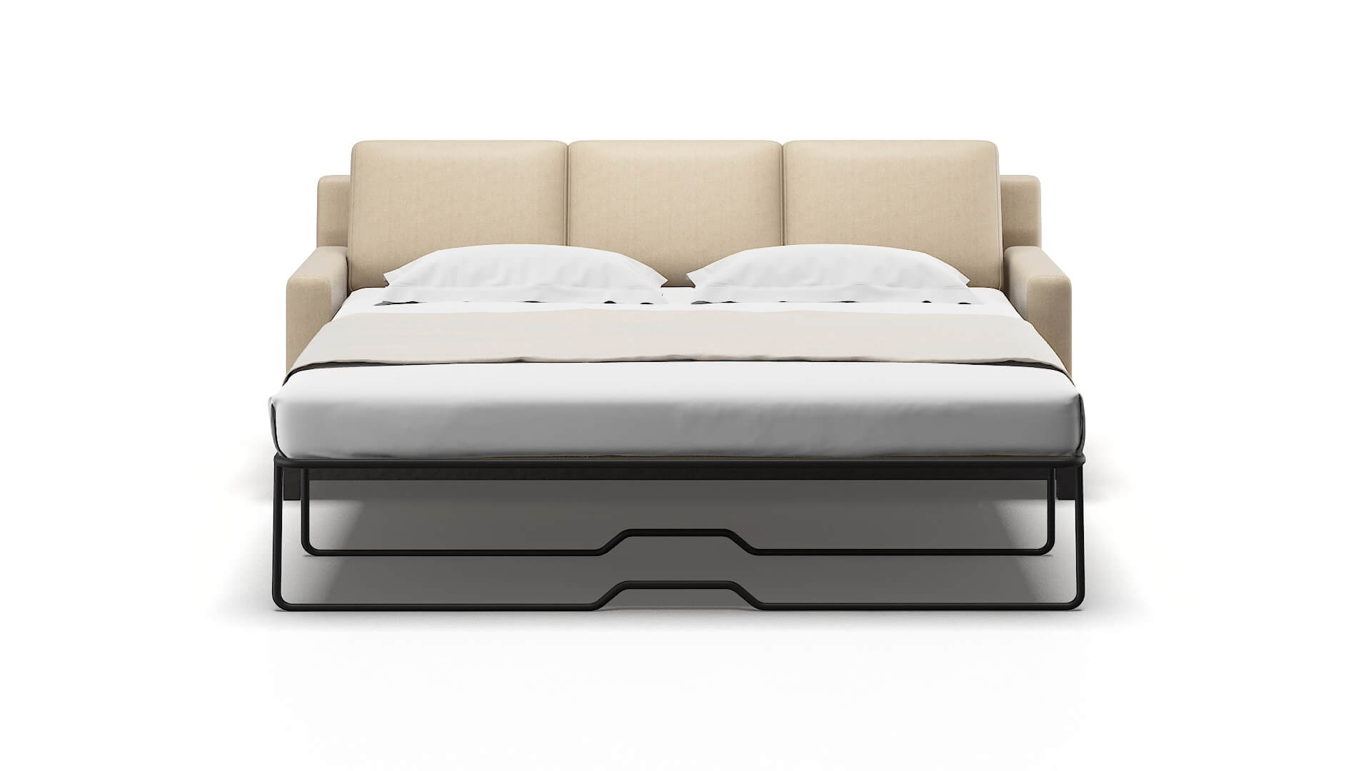 Houston Avenger Burlap Sofa Sleeper Espresso legs 1