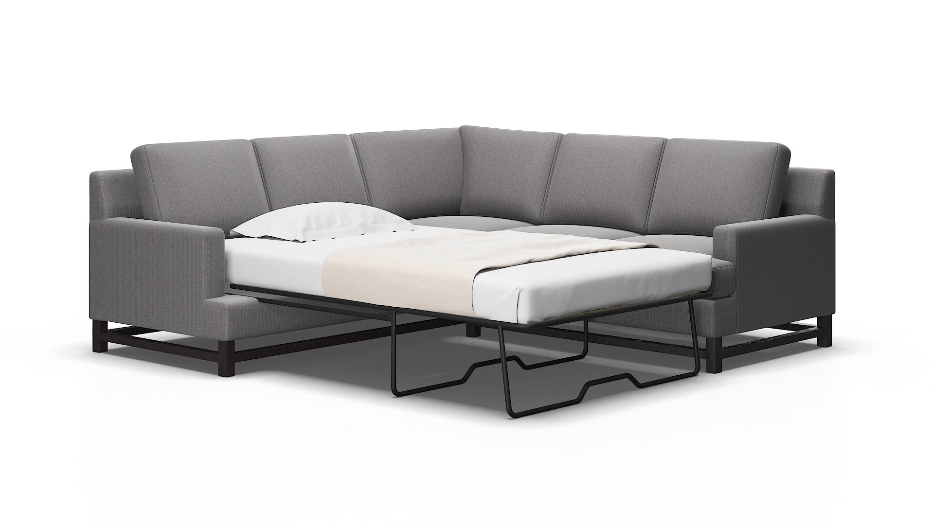 Houston Avenger Zinc Sectional Sleeper Espresso legs 2