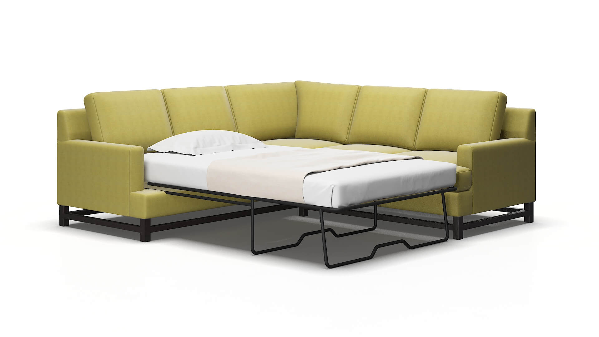 Houston Bella Apple Sectional Sleeper espresso legs 2