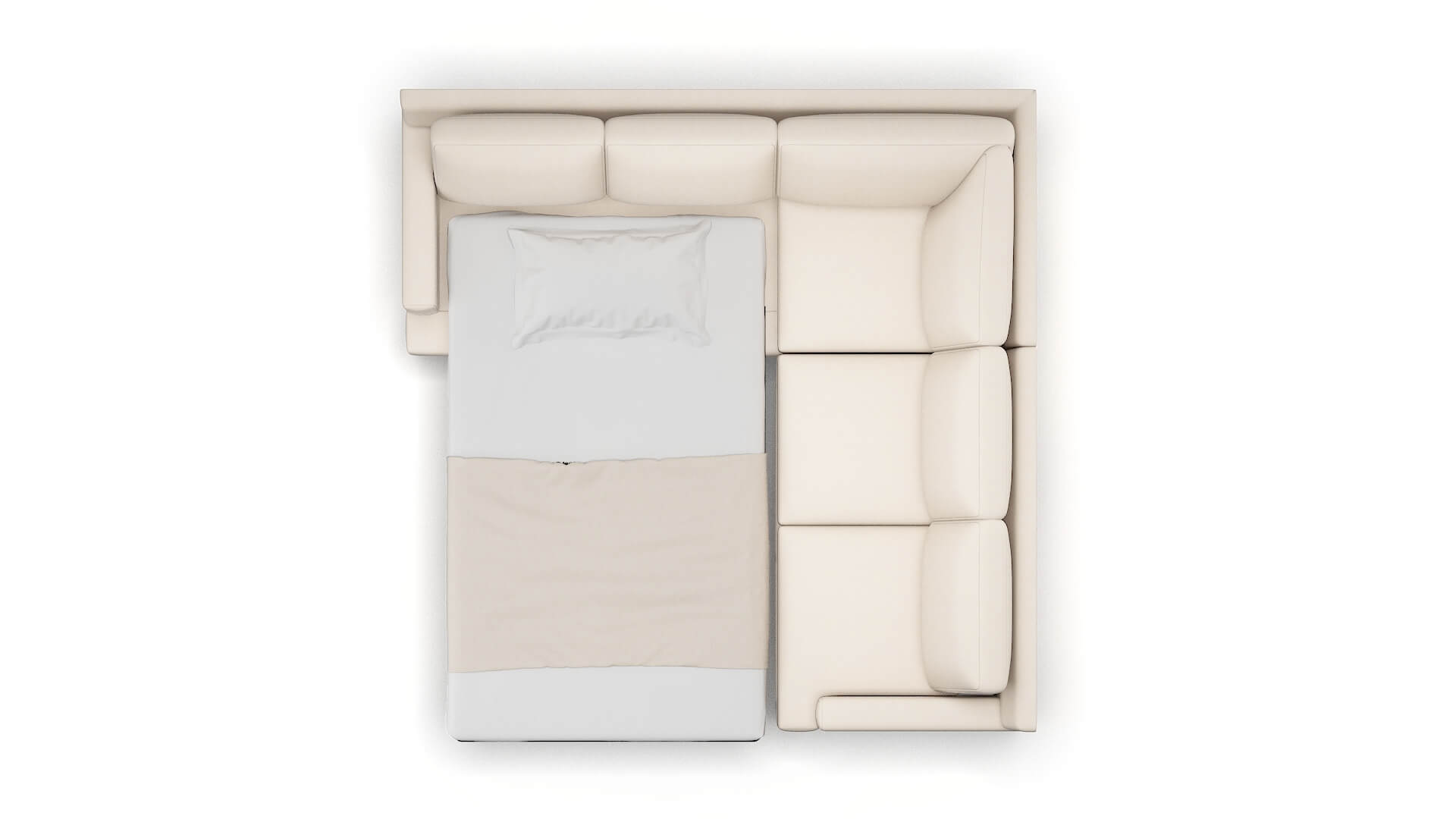 Houston Bella Buckwheat Sectional Sleeper Espresso legs 3