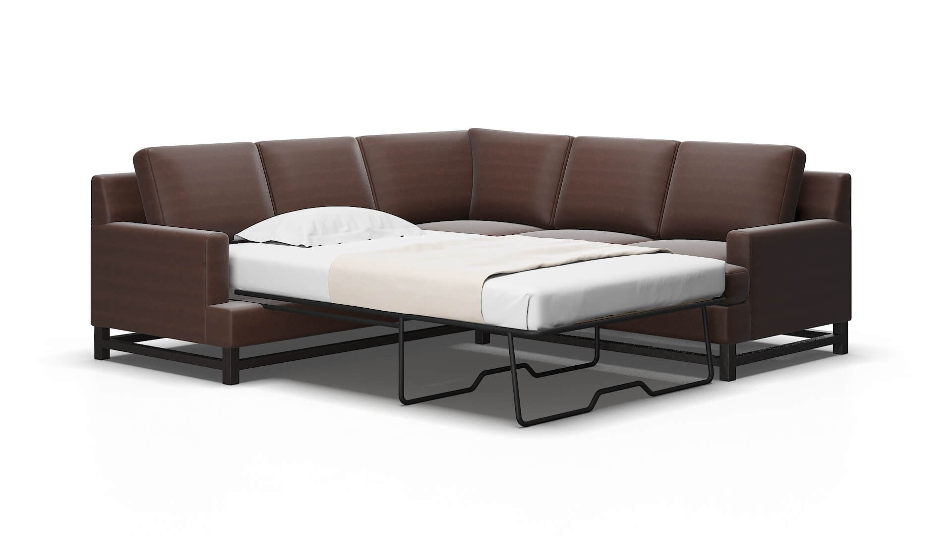 Houston Bella espresso Sectional sleeper Espresso Legs  2