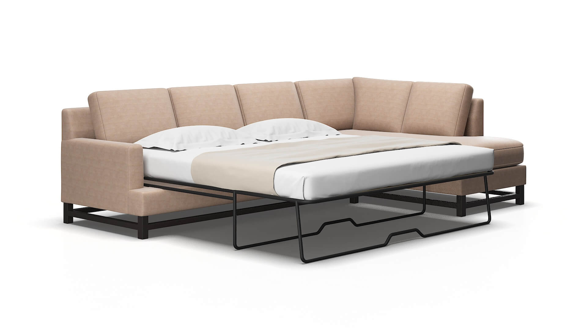 Houston Bella Pewter Panel Sleeper Espresso legs 2