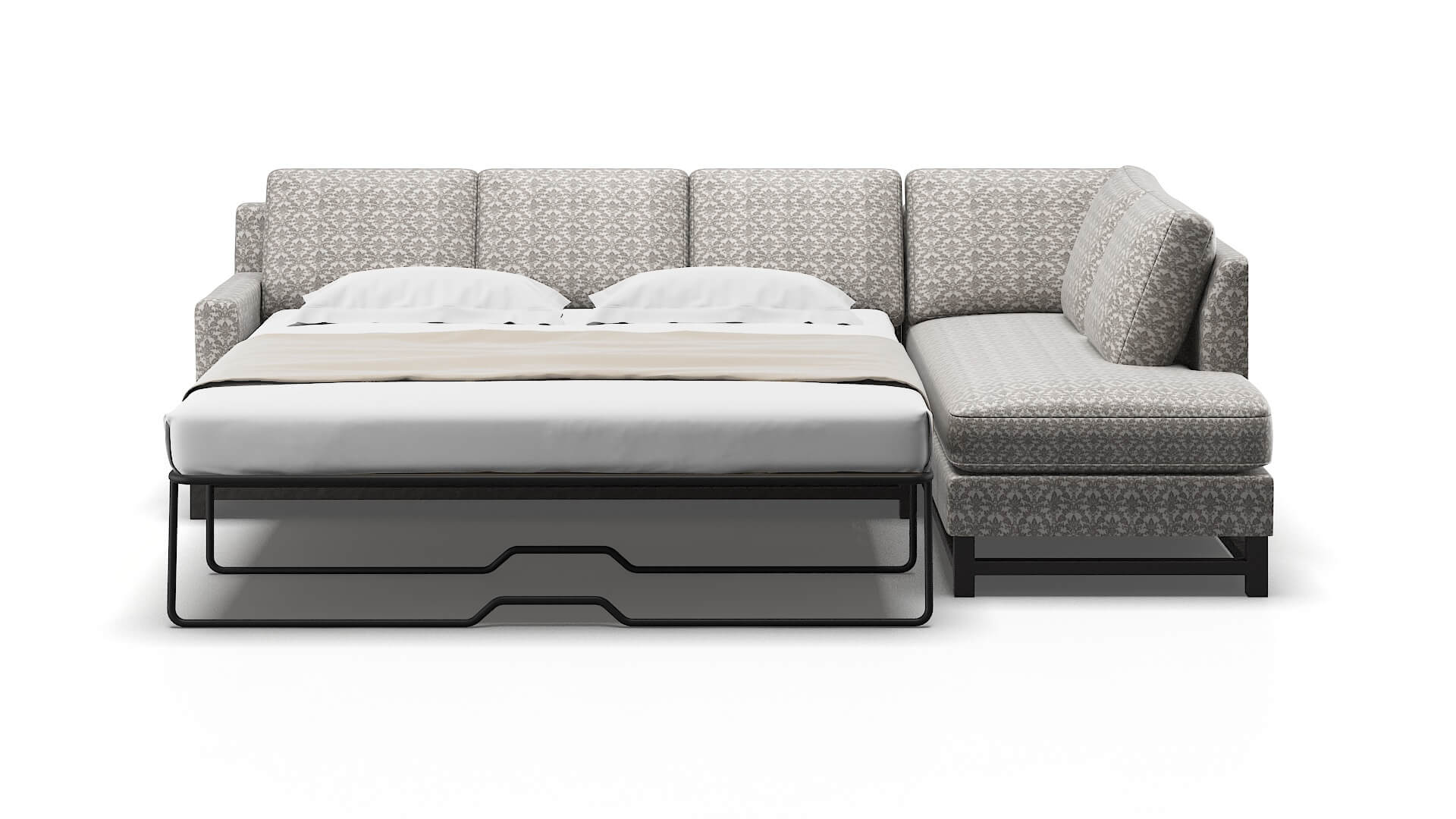 Houston Bergamo Dove Panel Sleeper Espresso legs 1