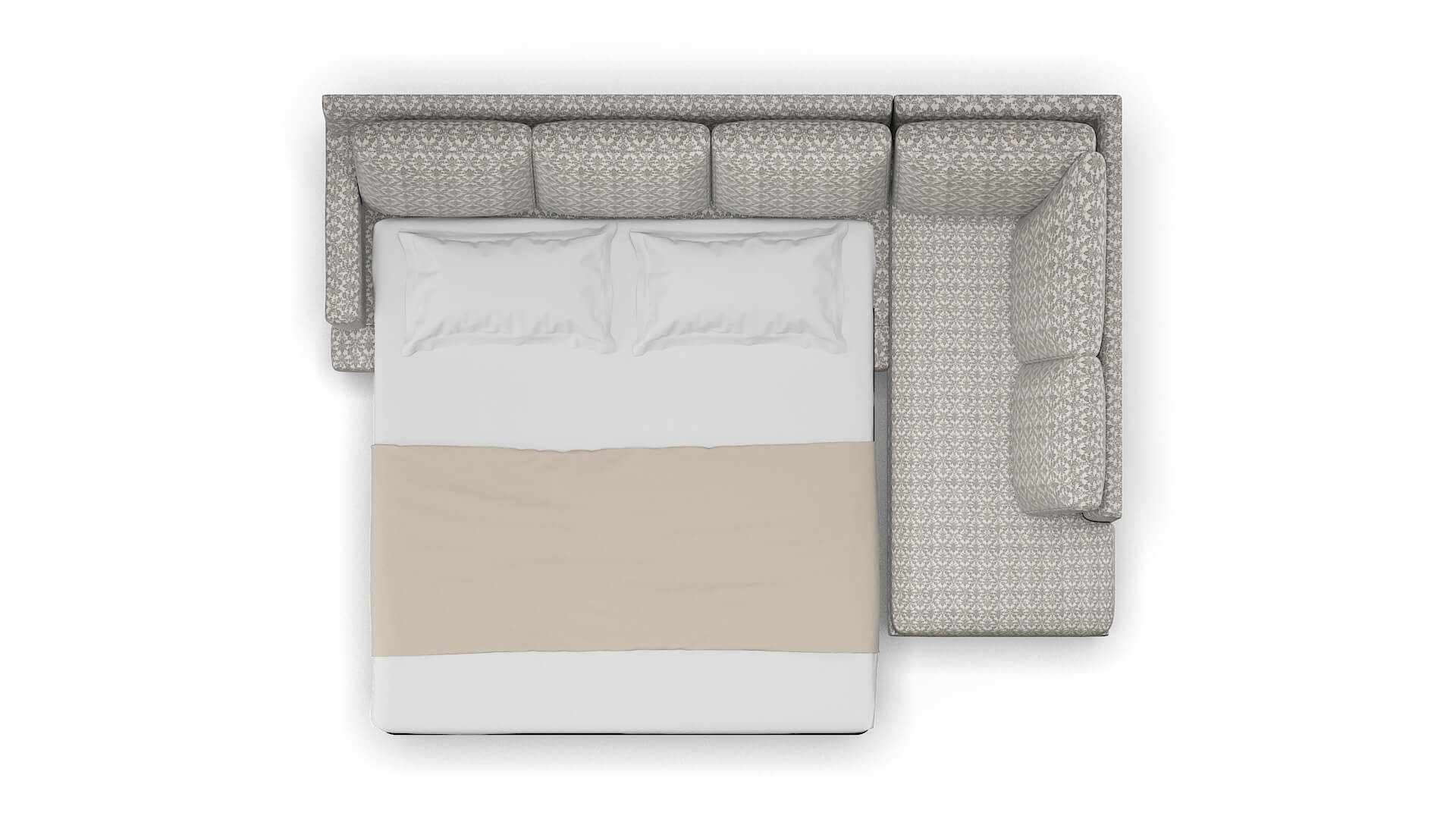 Houston Bergamo Dove Panel Sleeper Espresso legs 3