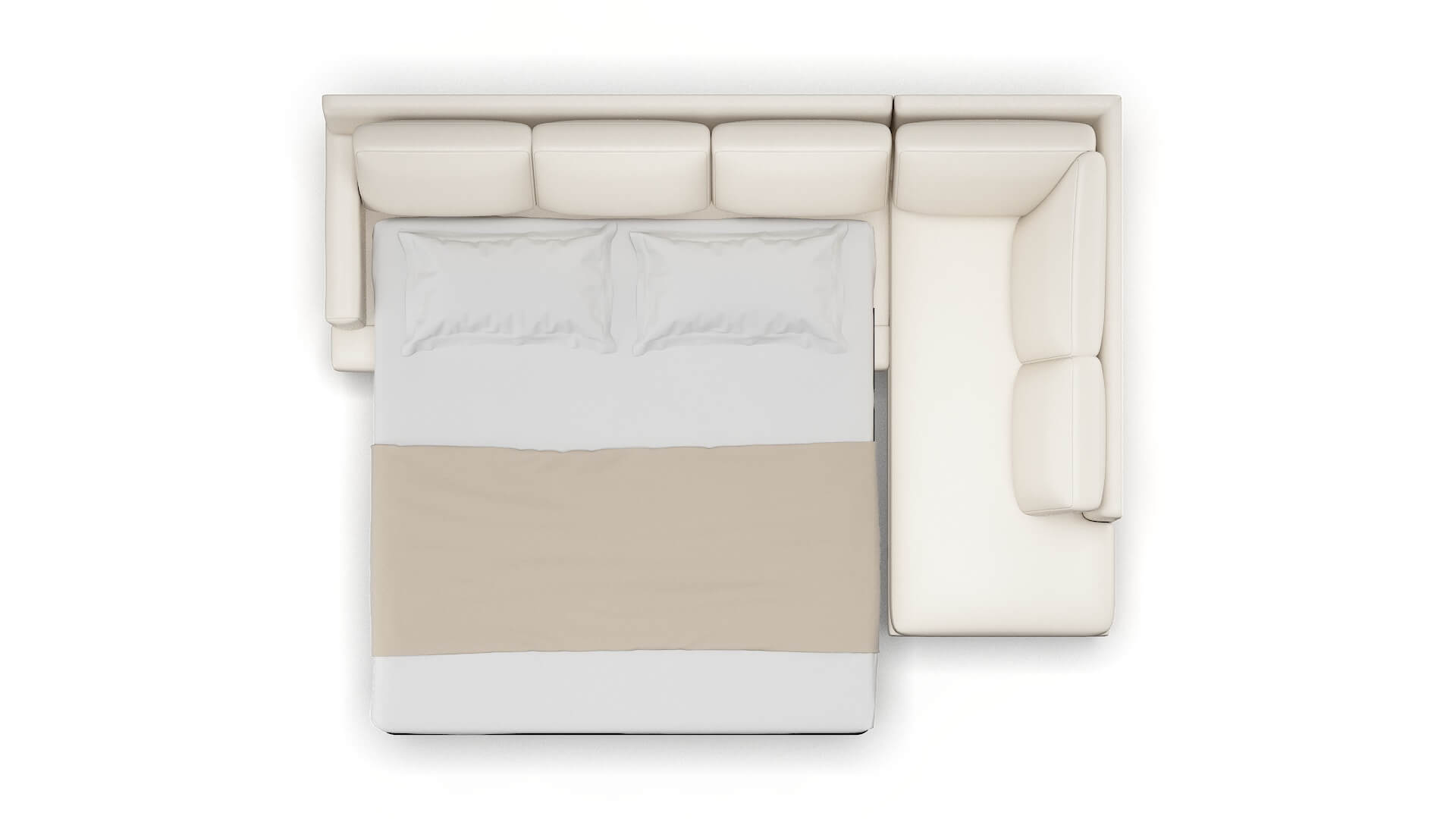 Houston Blanche Milky Panel Sleeper Espresso legs 3