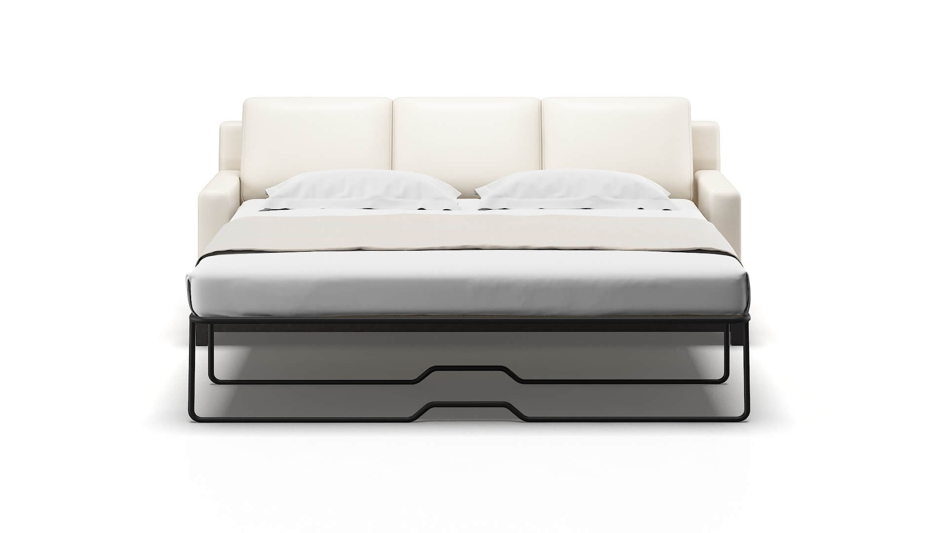 Houston Blanche Milky Sofa Sleeper Espresso legs 1