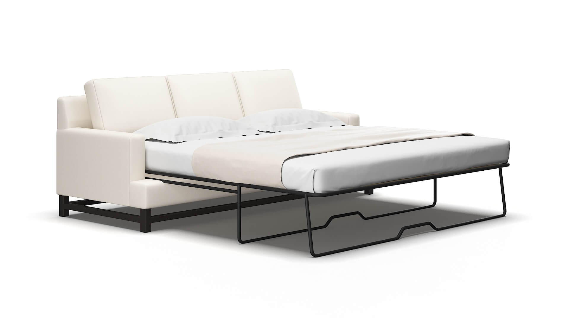 Houston Blanche Milky Sofa Sleeper Espresso legs 2