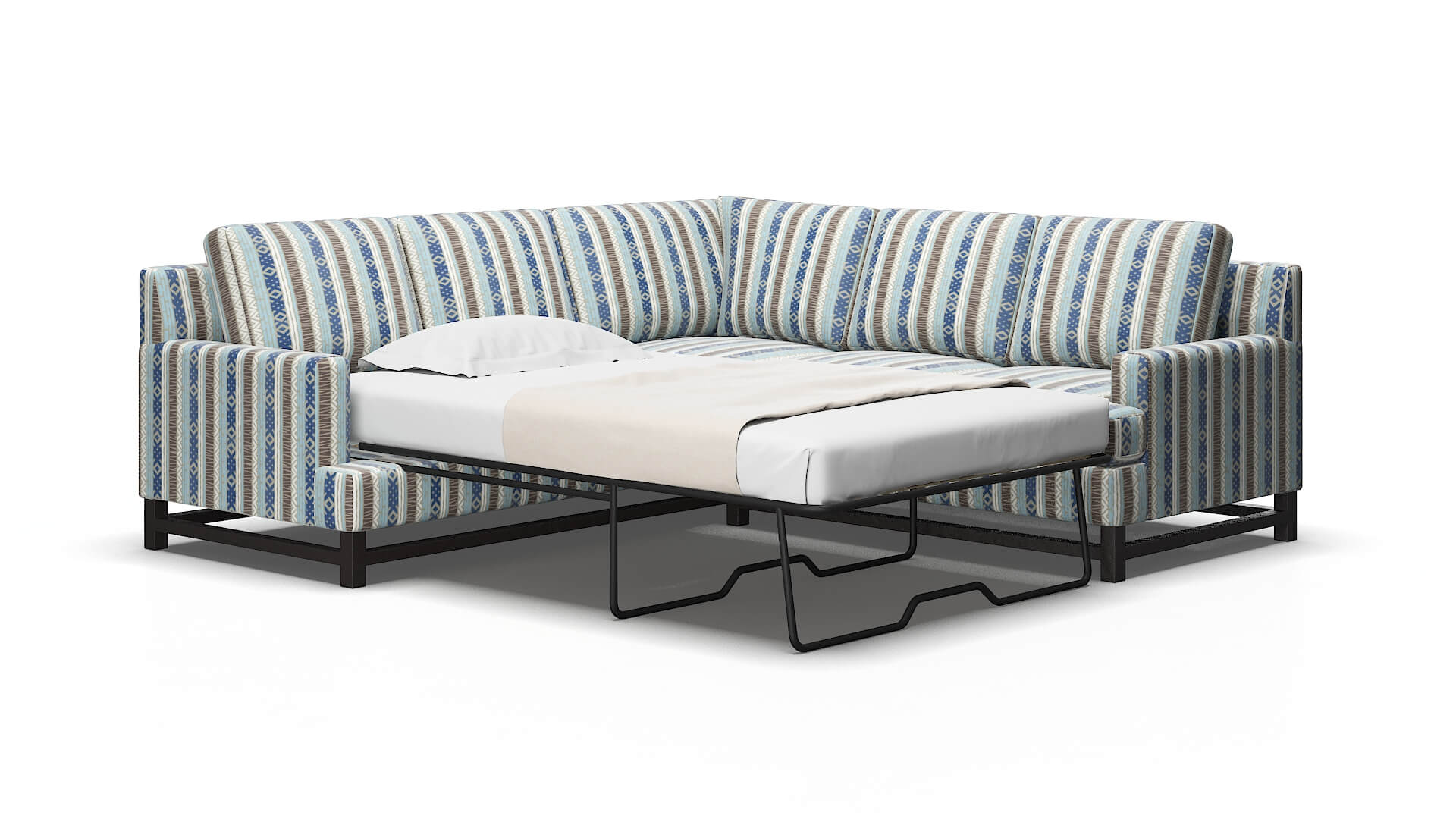 Houston Bodhi Indigo Sectional Sleeper Espresso legs 2