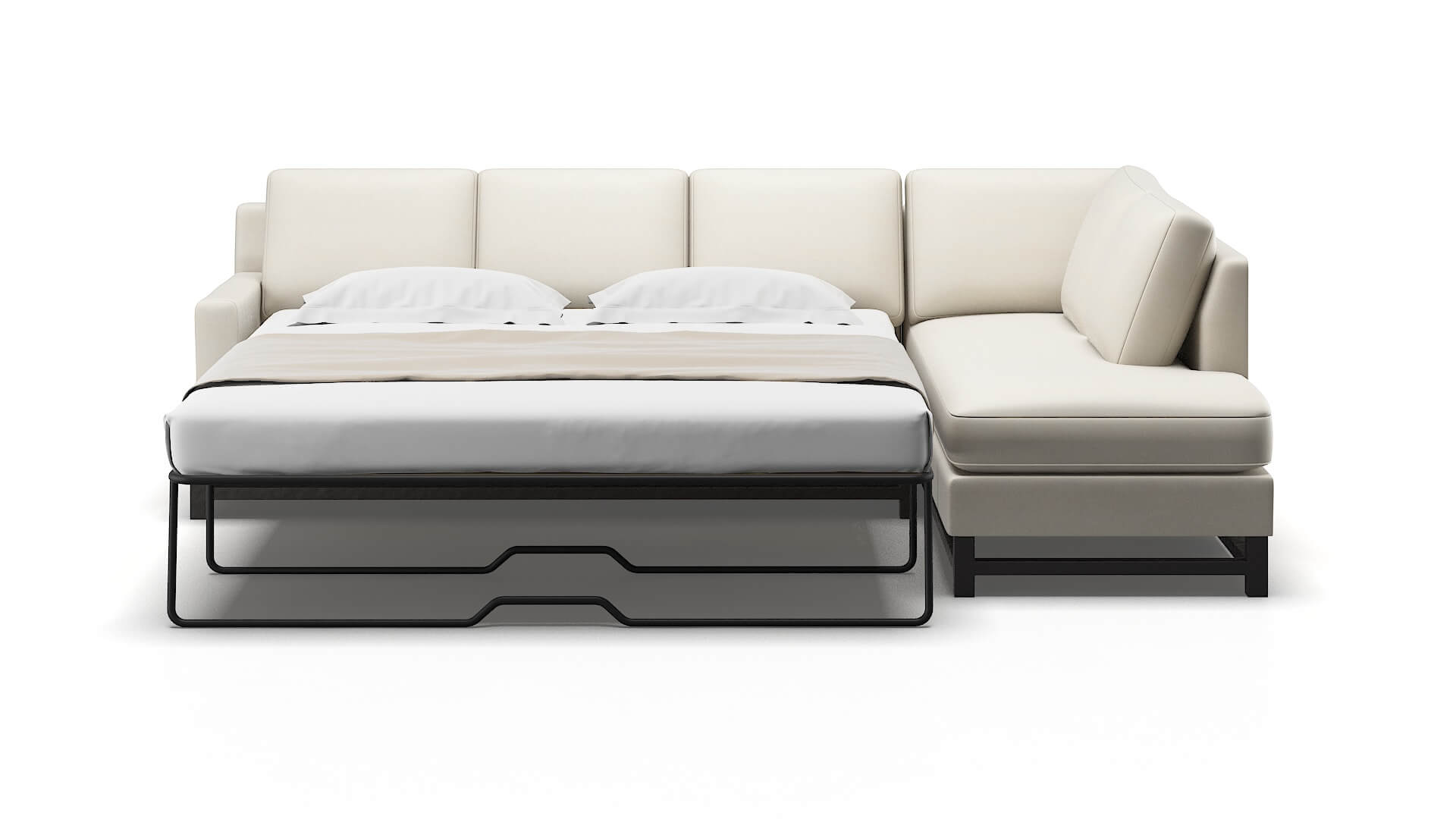 Houston Bungalow Ivory Panel Sleeper Espresso legs 1