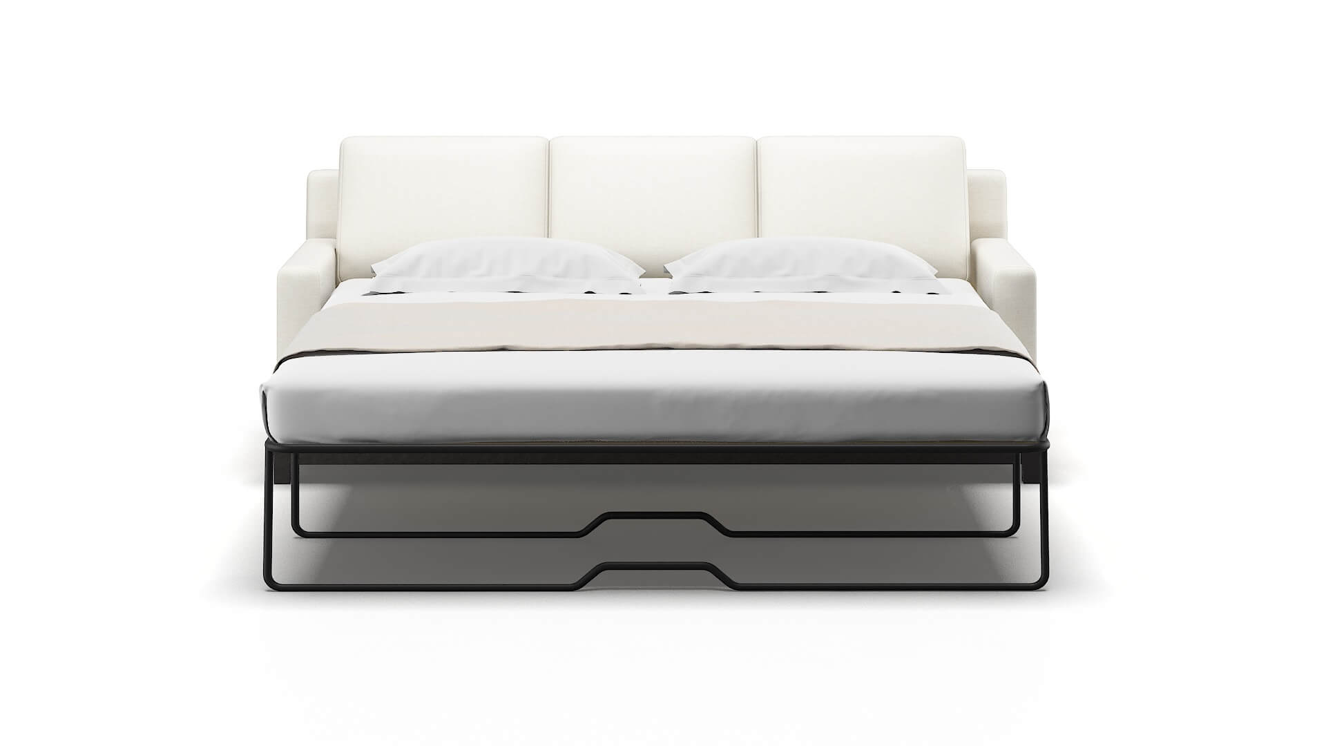 Houston Catalina Ivory Sofa Sleeper Espresso legs 1