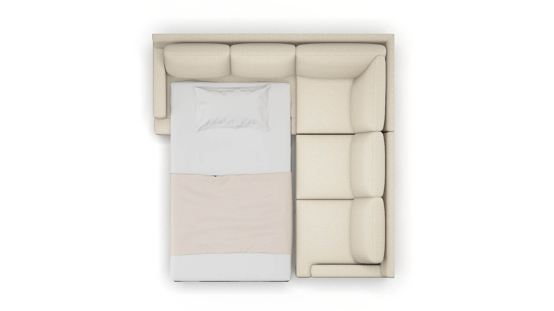 Houston Catalina Wheat Sectional Sleeper Espresso legs 3