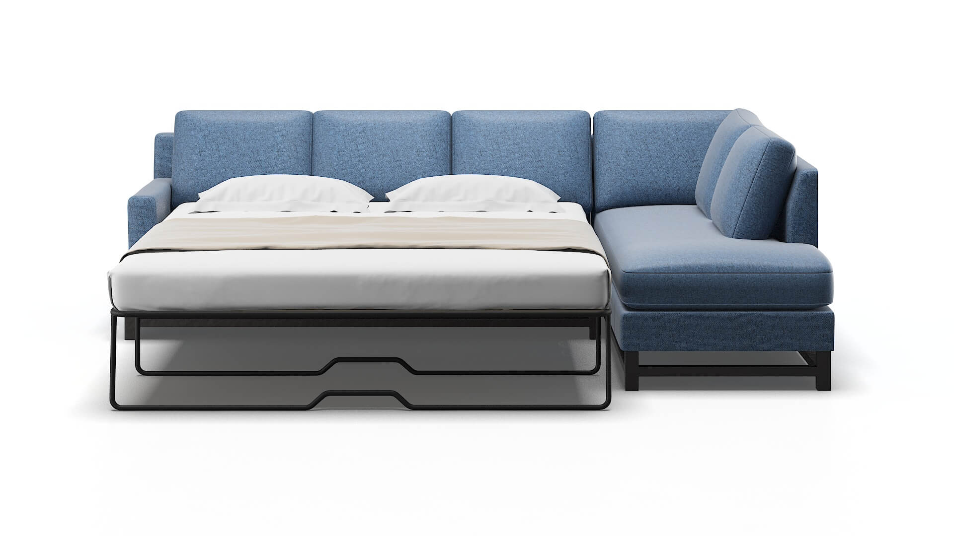 Houston Clyde Deep_ocean Panel Sleeper Espresso legs 1