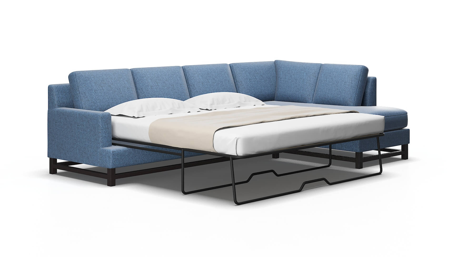 Houston Clyde Deep_ocean Panel Sleeper espresso legs 2
