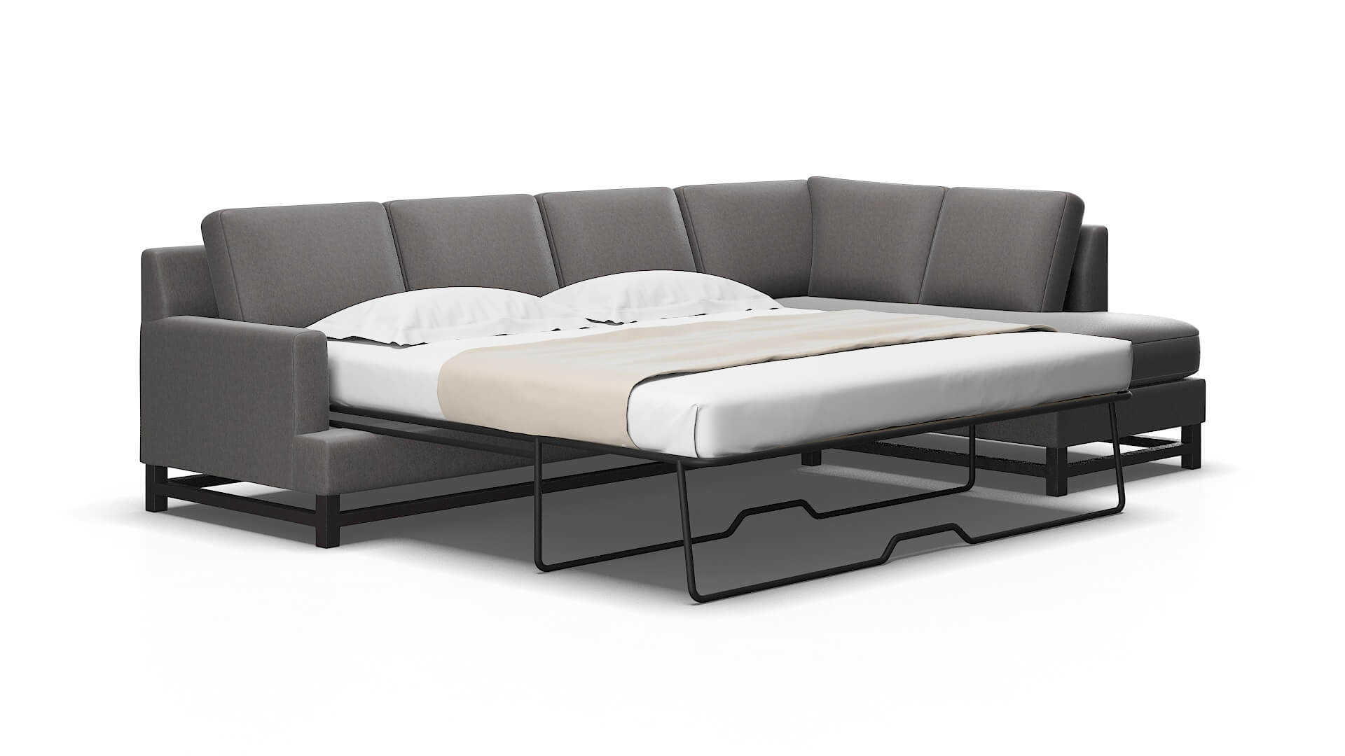 Houston Cosmo charcoal Panel sleeper Espresso Legs  2